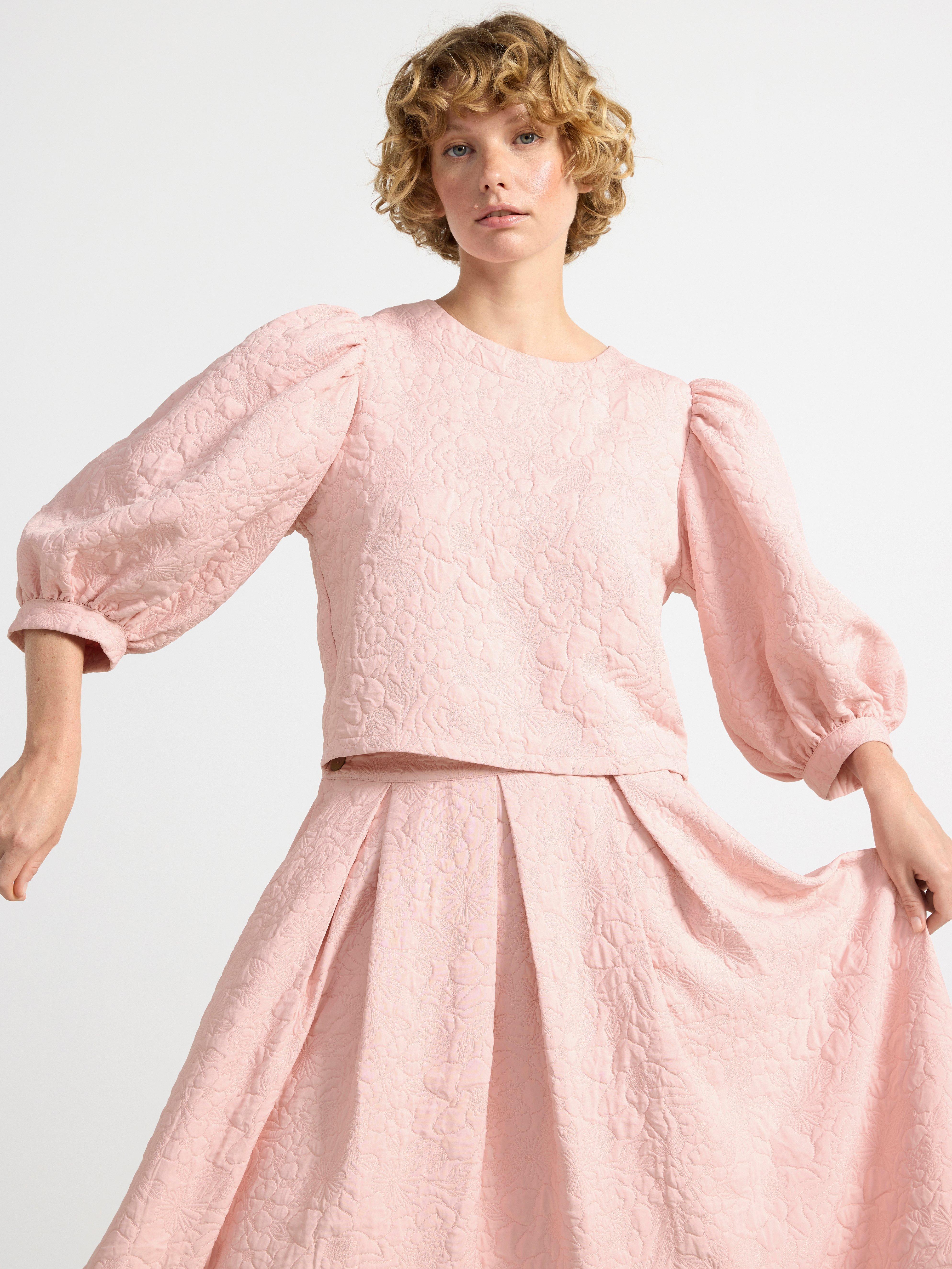 Blouse with puff sleeves Light Pink