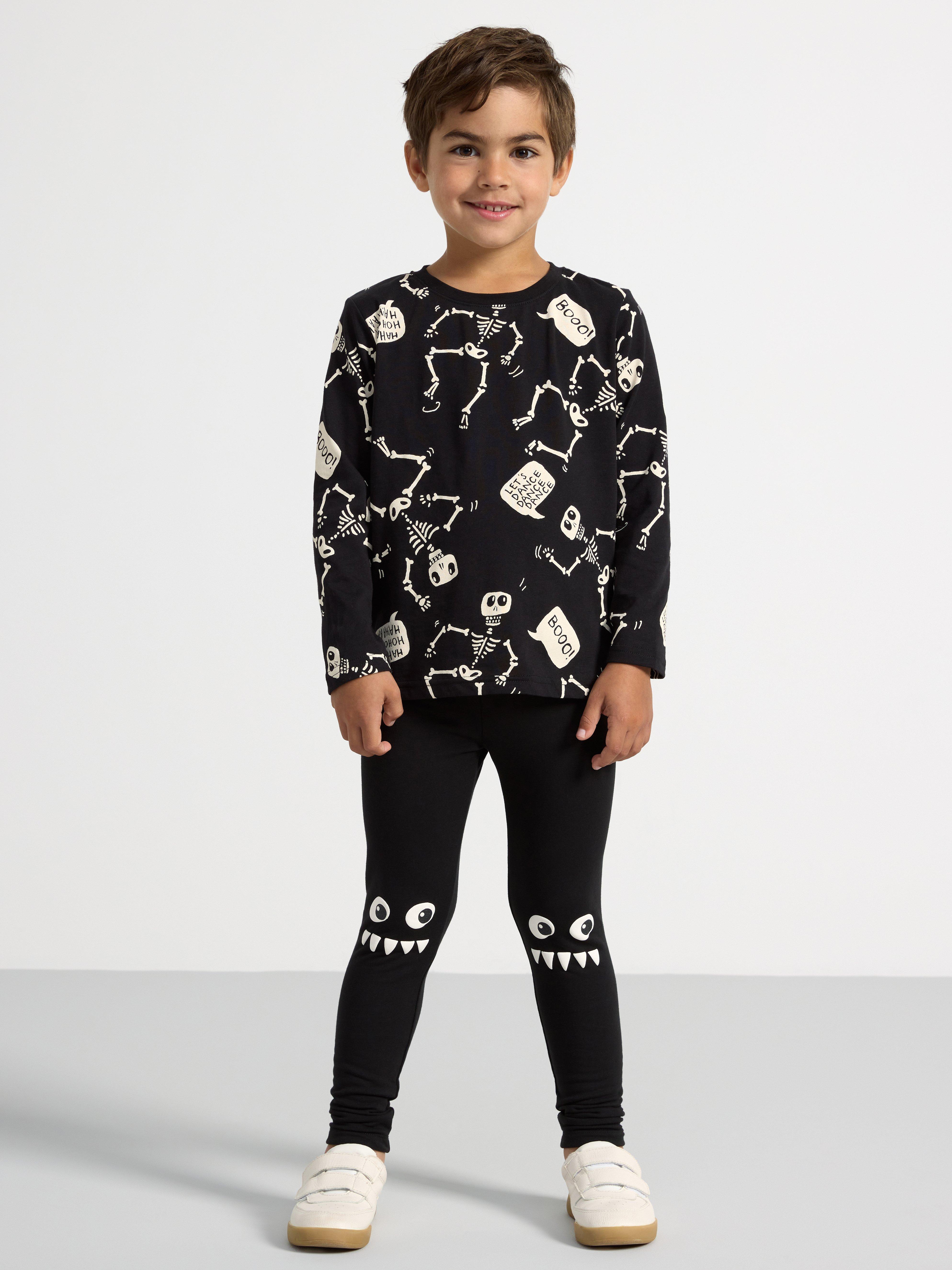 Leggings with brushed inside Black