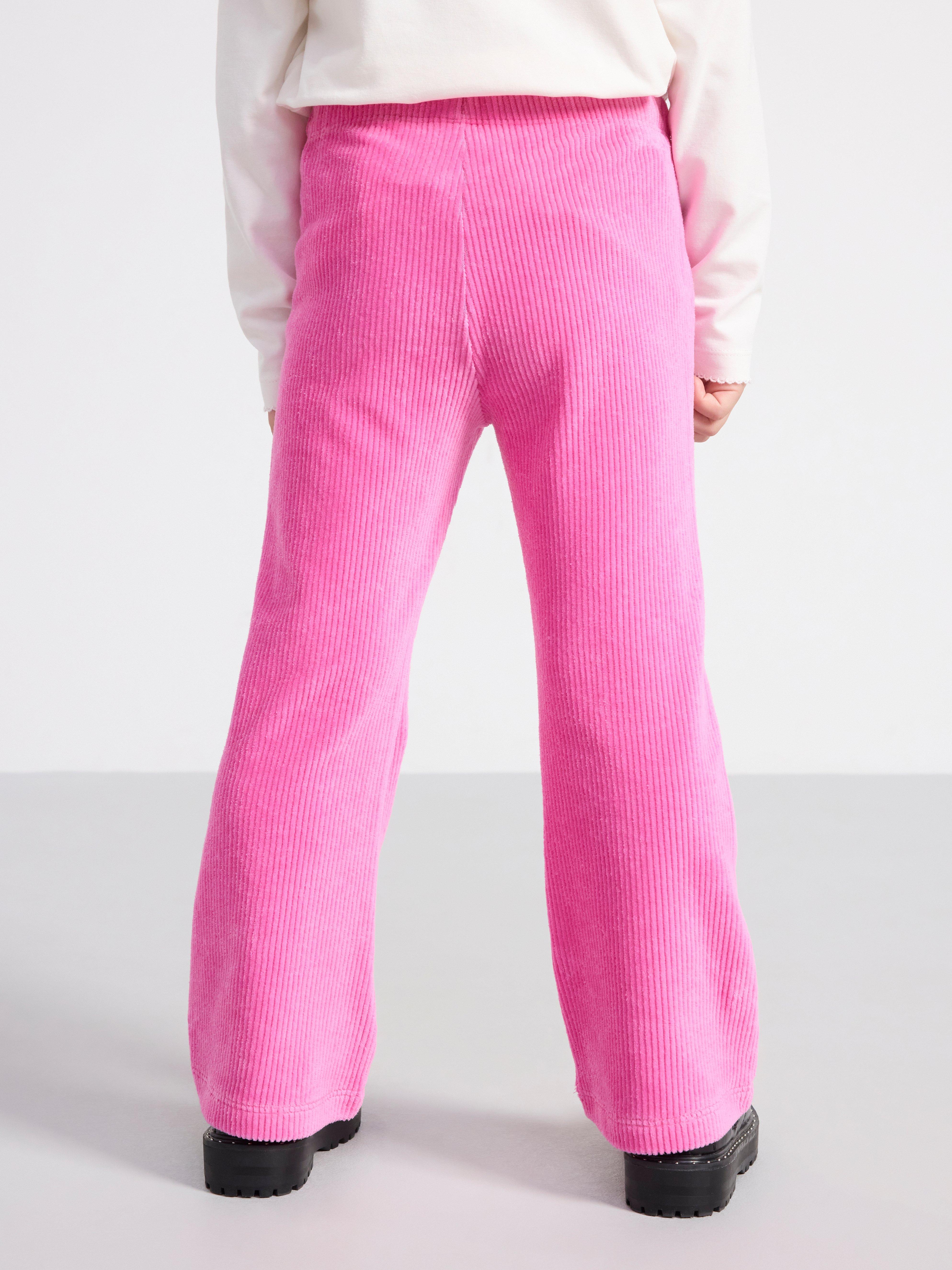 Trousers in corduroy Pink