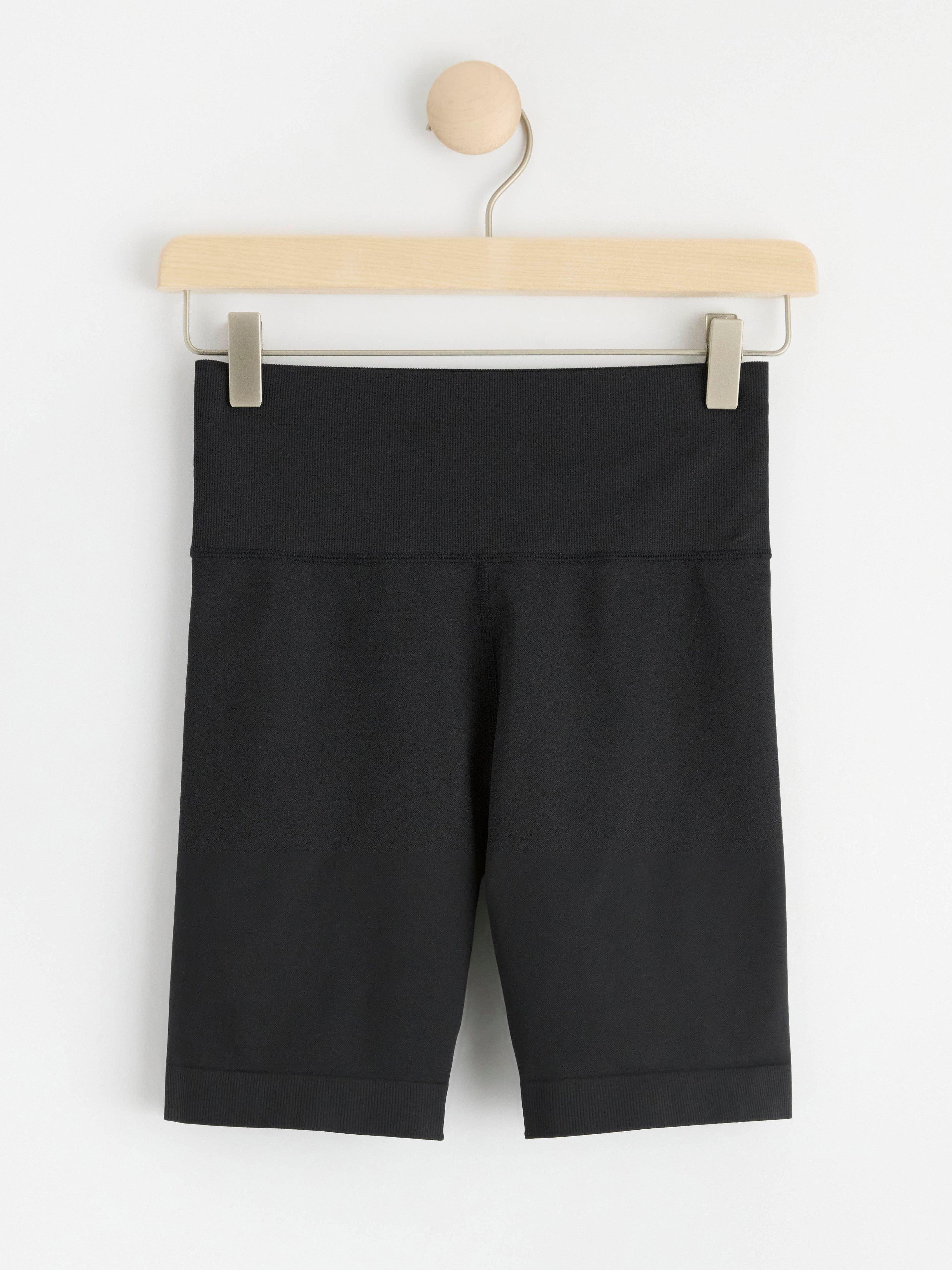 Seamless sports cycling shorts Black