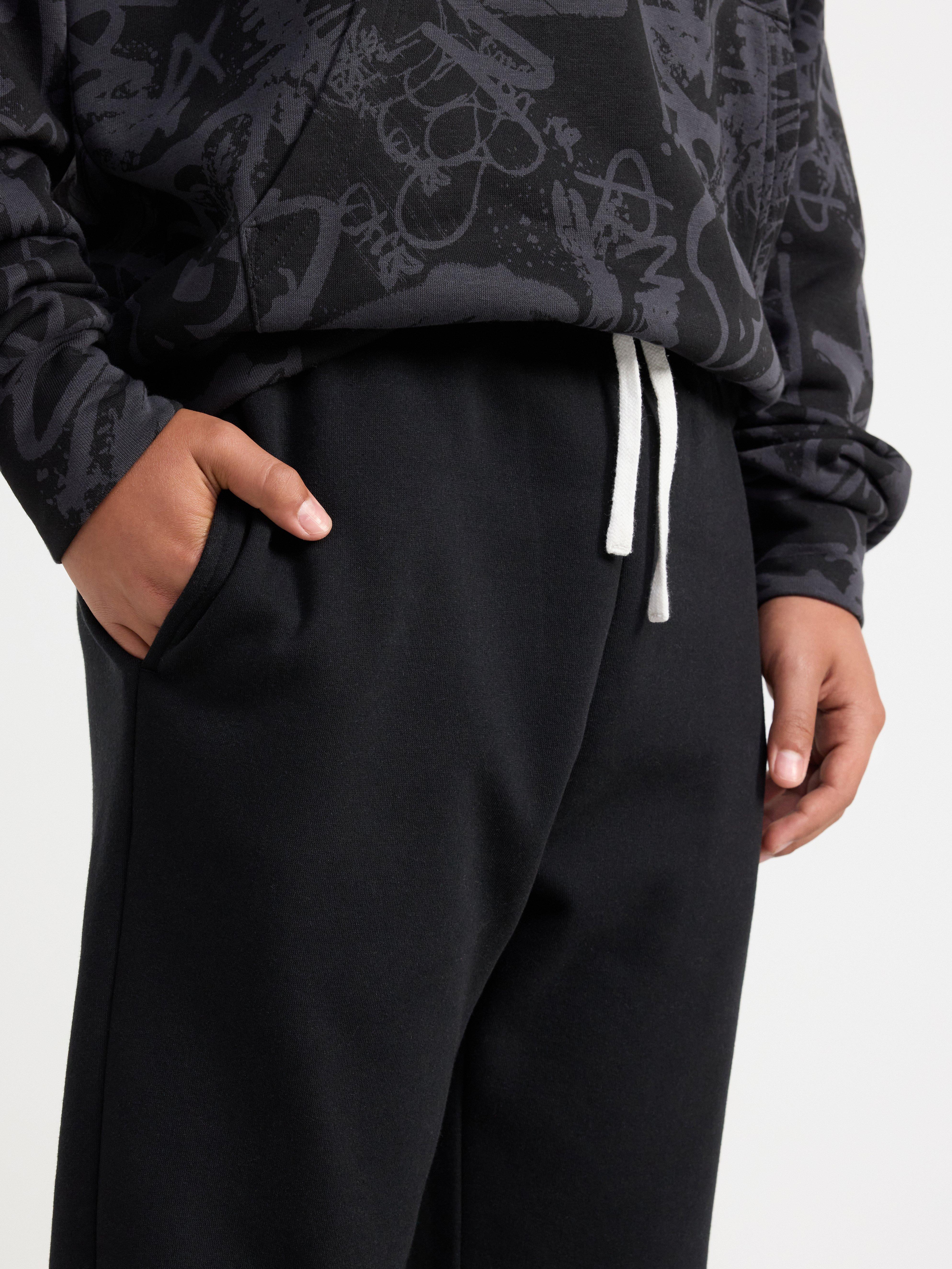 Joggers with brushed inside Black