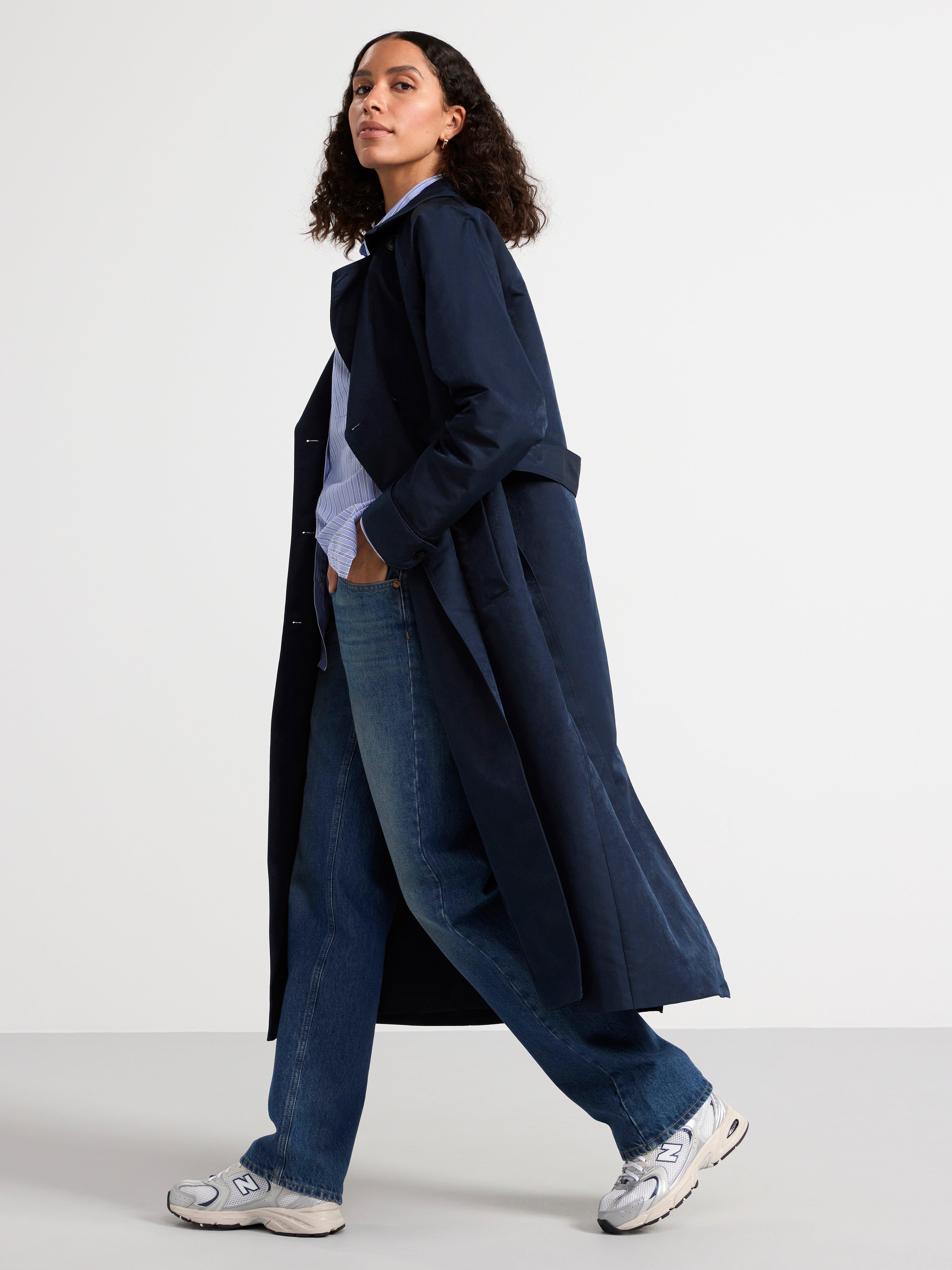 Water repellent trench coat Dark Blue
