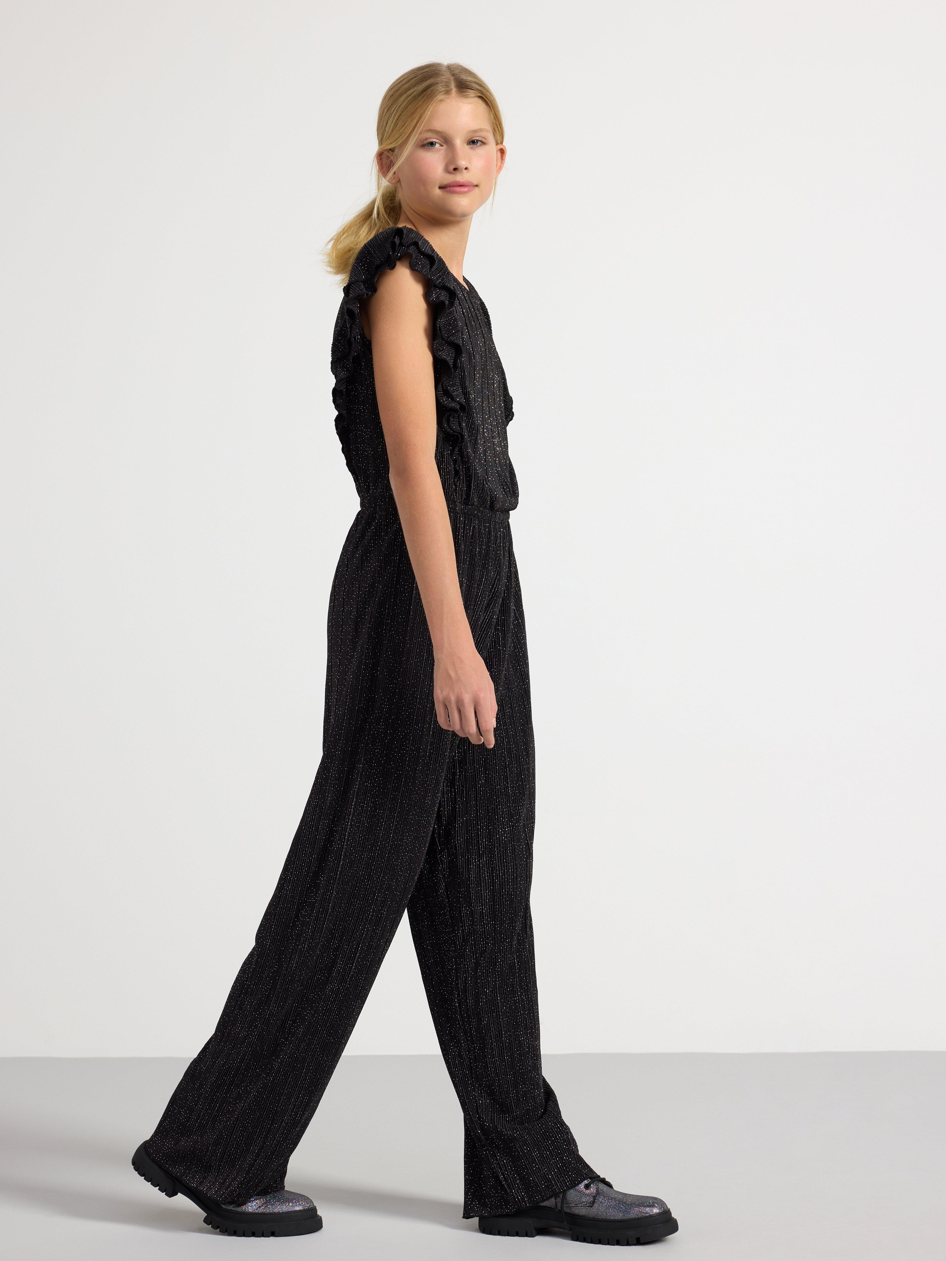 Jumpsuit with flounces Black