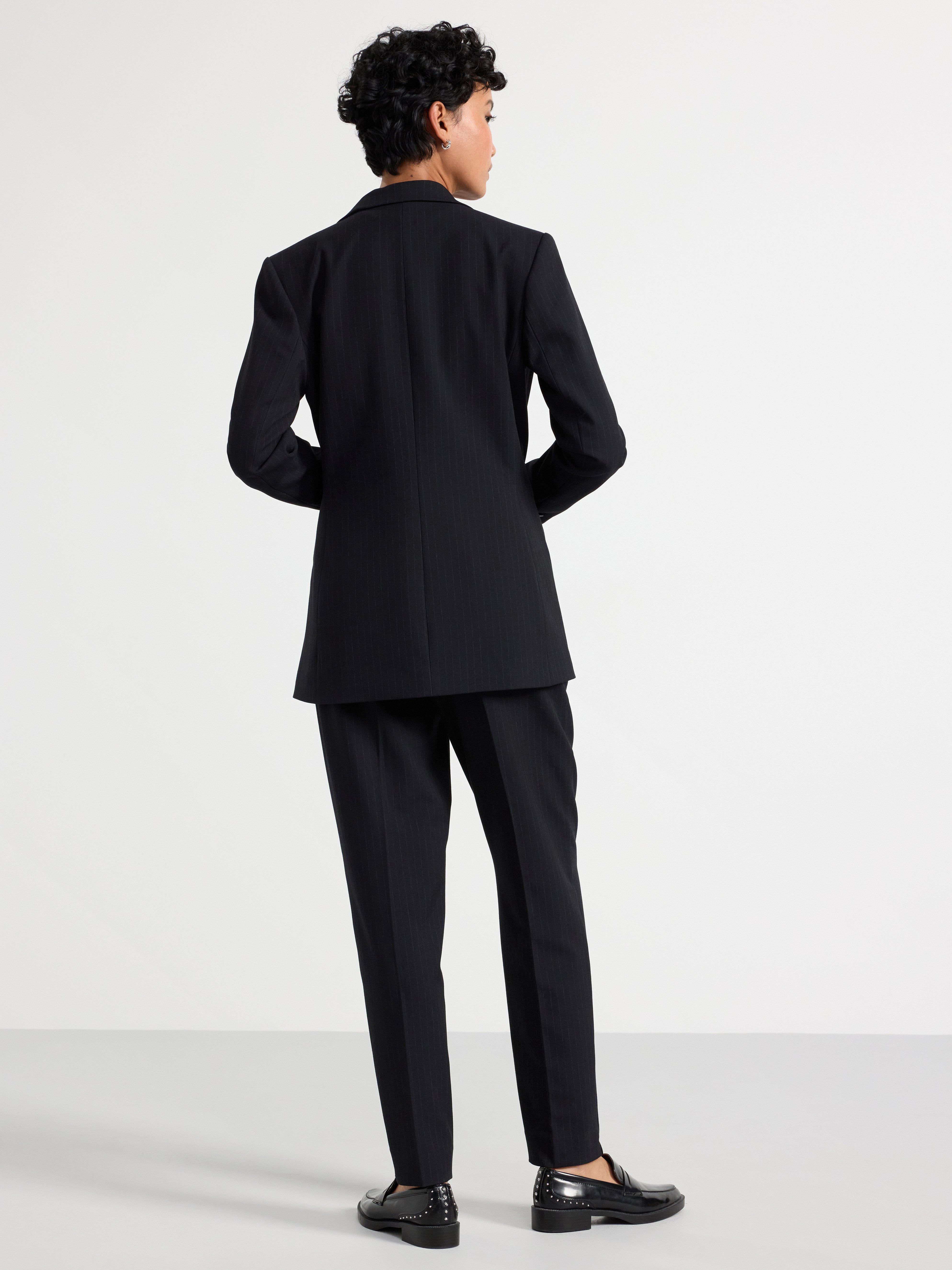 Blazer  pinstriped Black