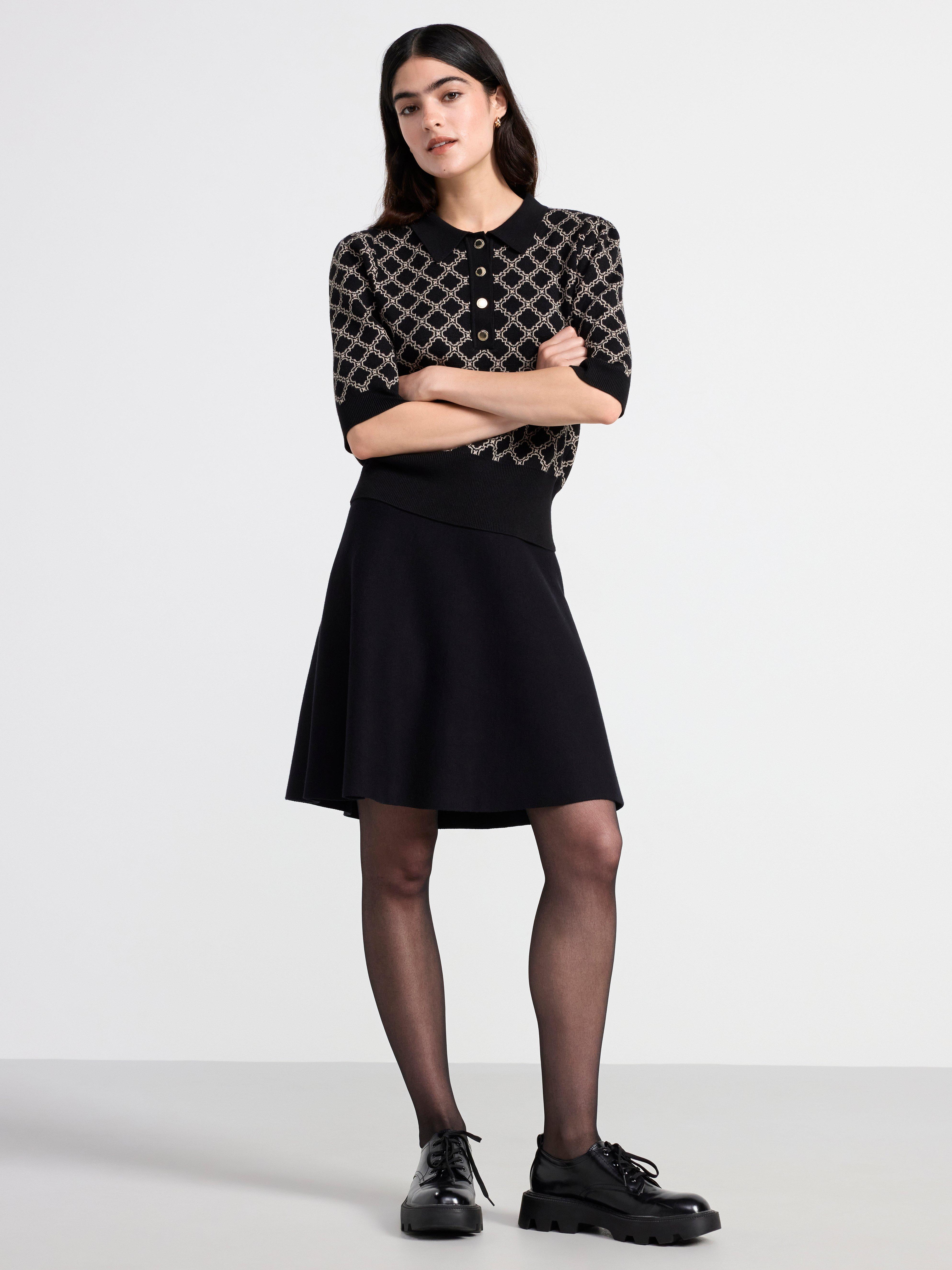 Skirt knitted Black