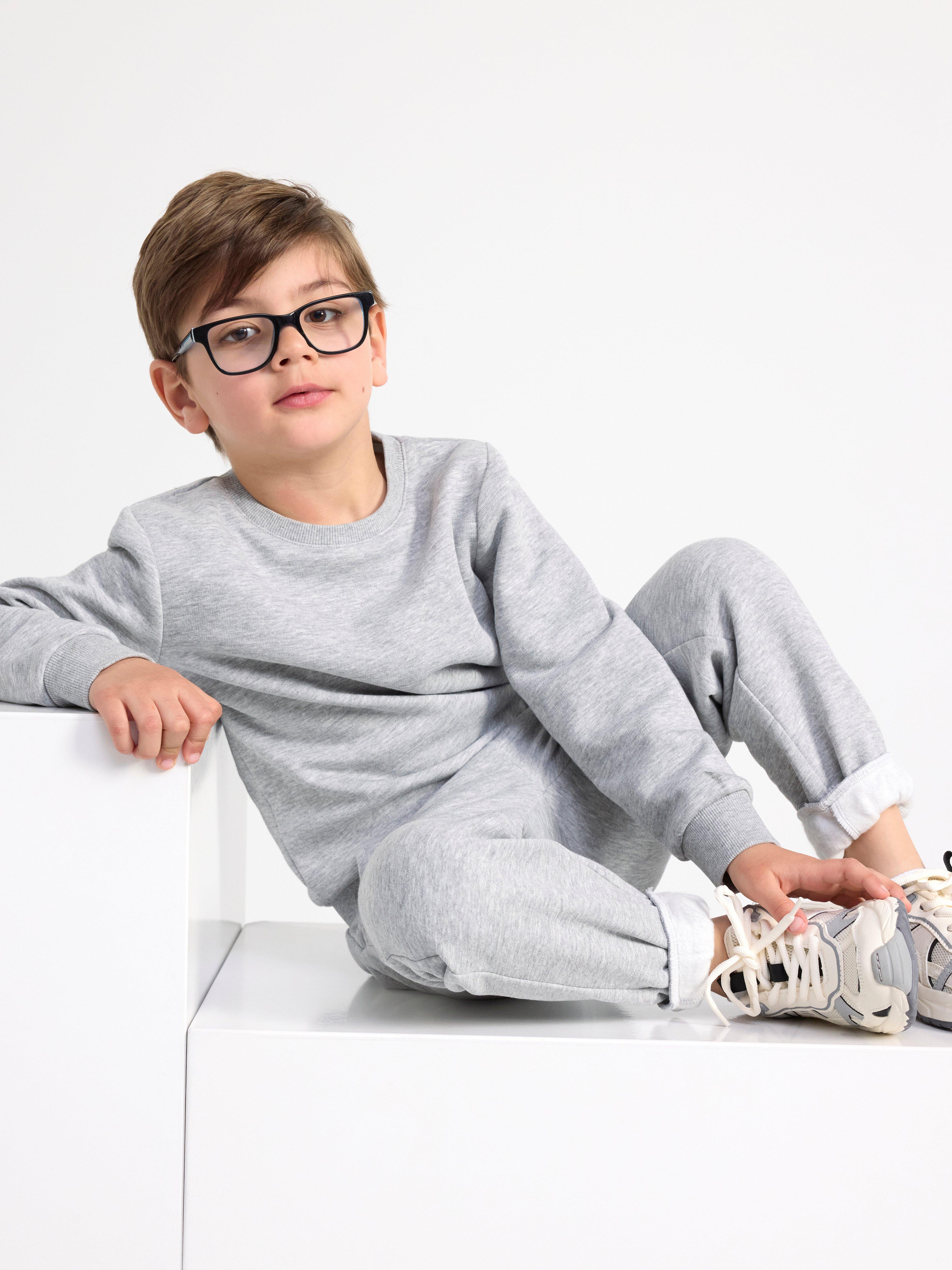 Sweatshirt with brushed inside Grey Melange