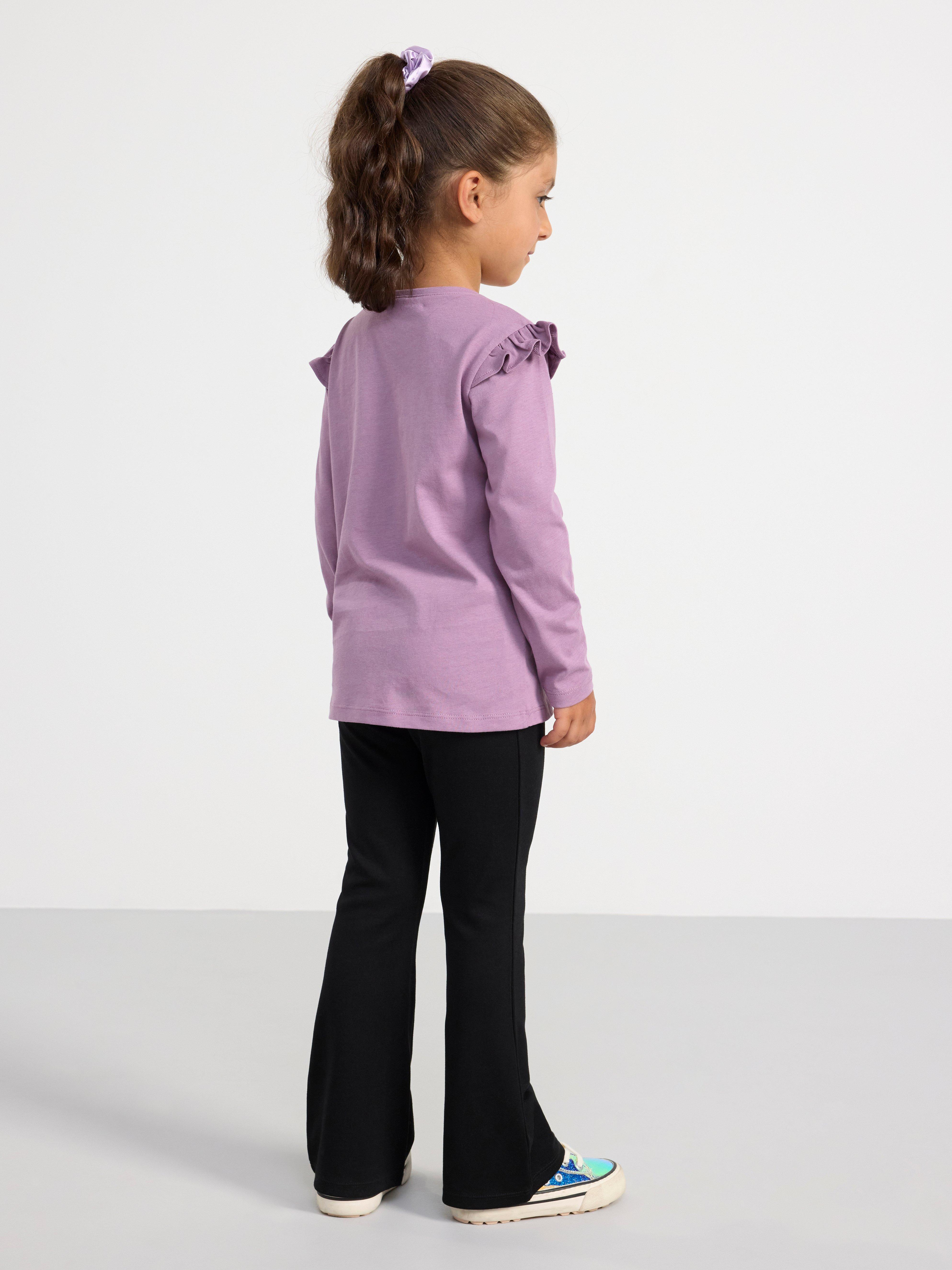 Long sleeve top with butterfly Light Dusty Lilac