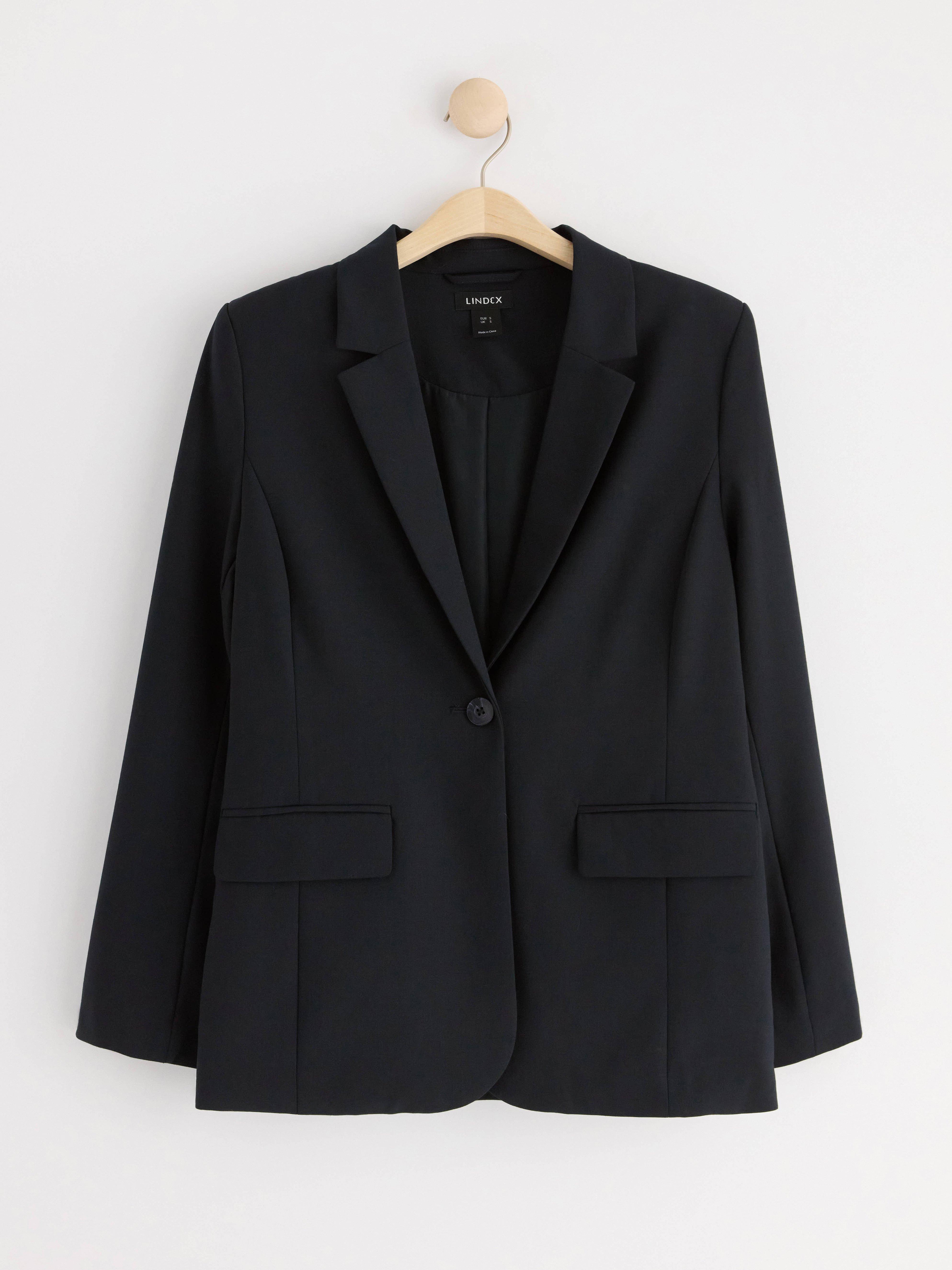 Single button blazer Off Black