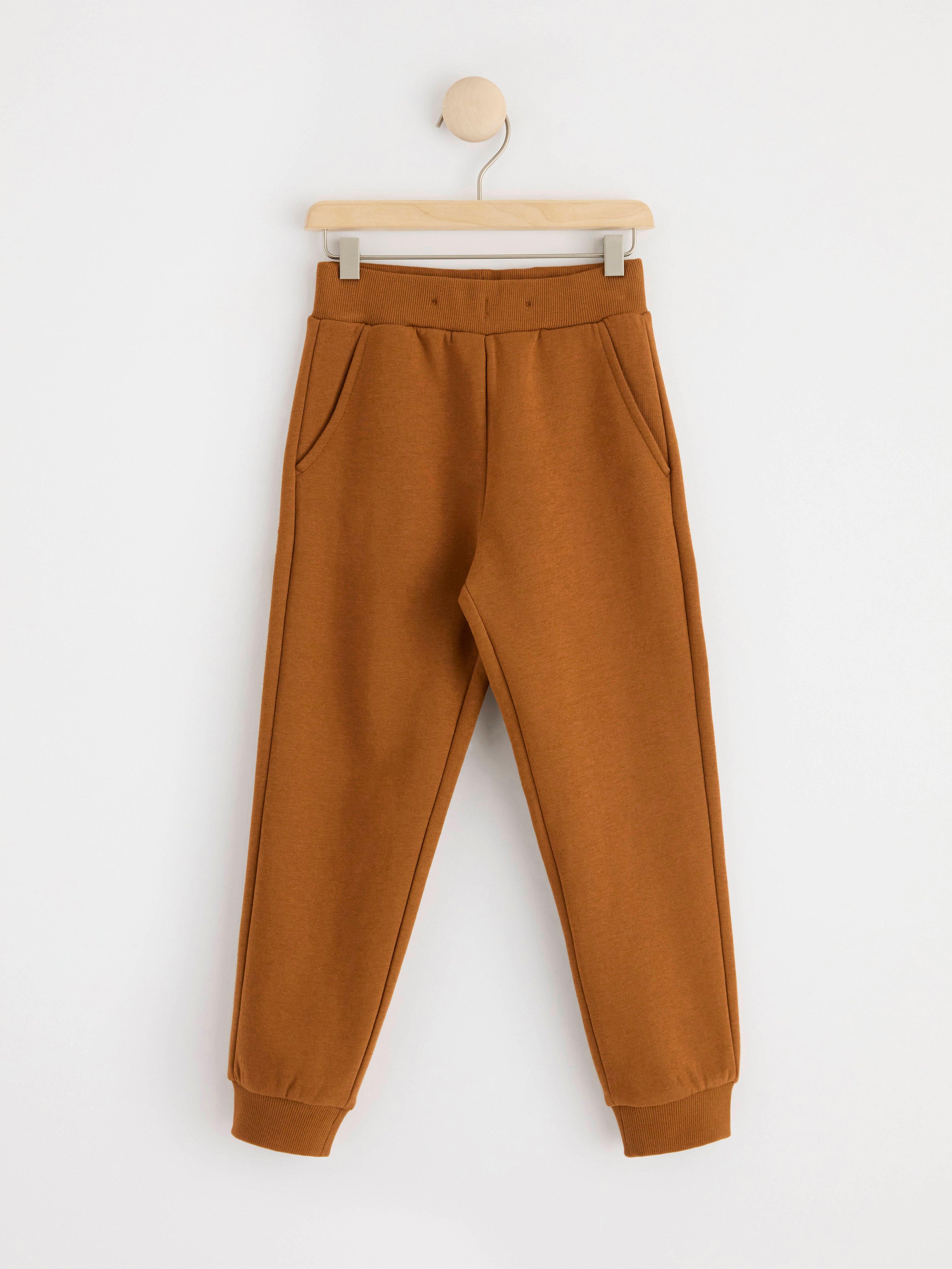 Joggers with brushed inside Brown