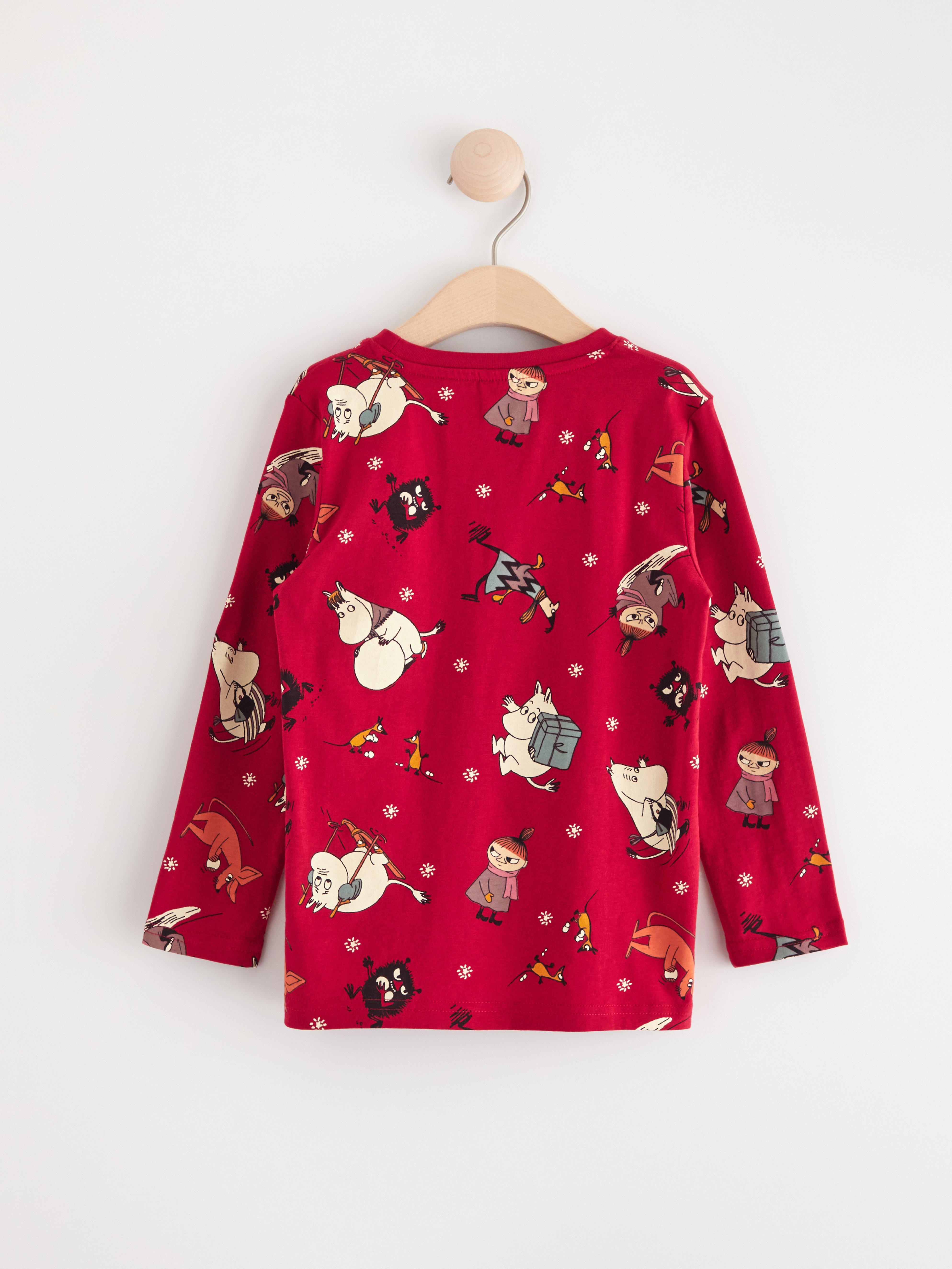 Long sleeve top with Moomin Dark Red