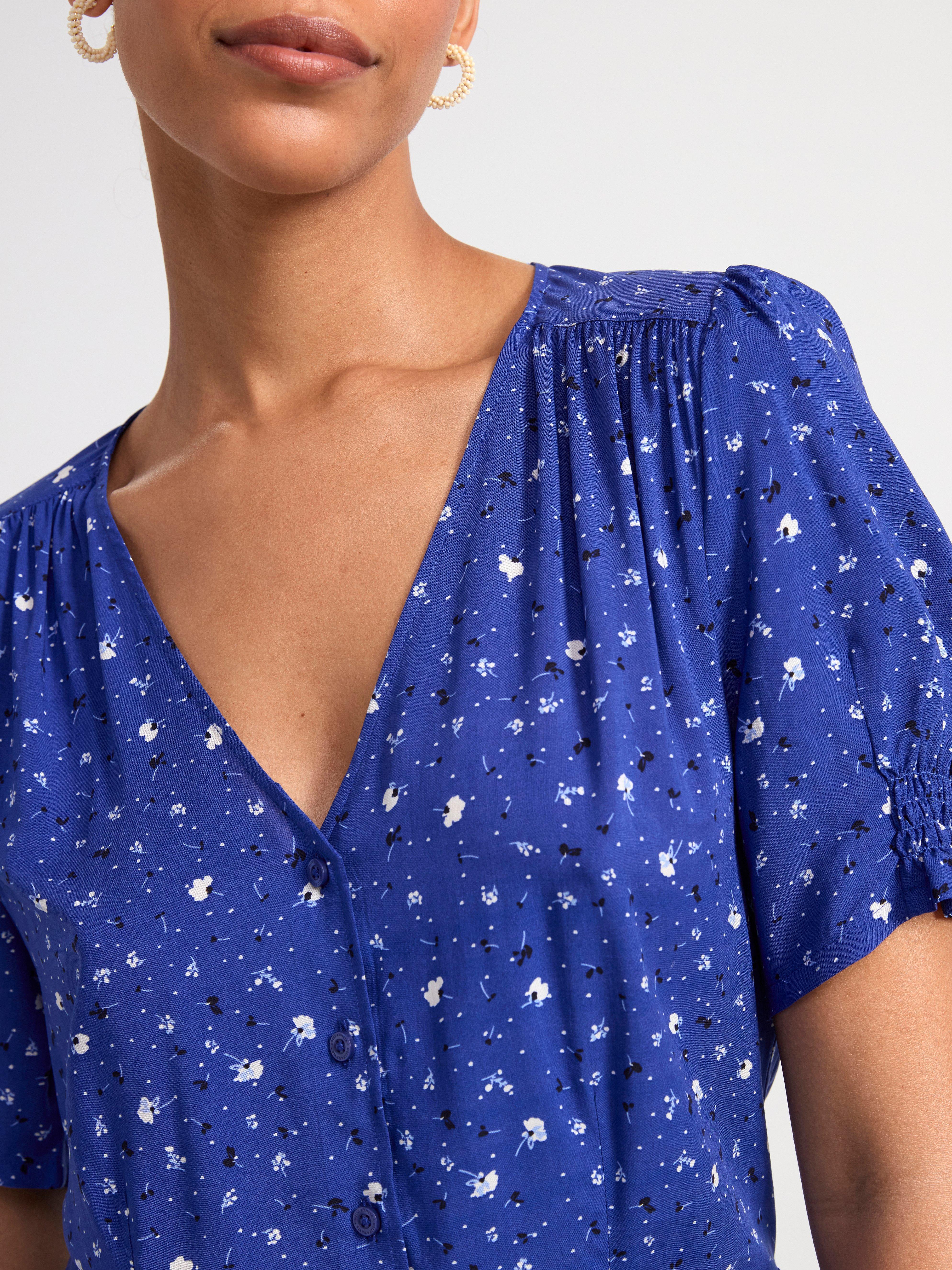 Short sleeve blouse Blue