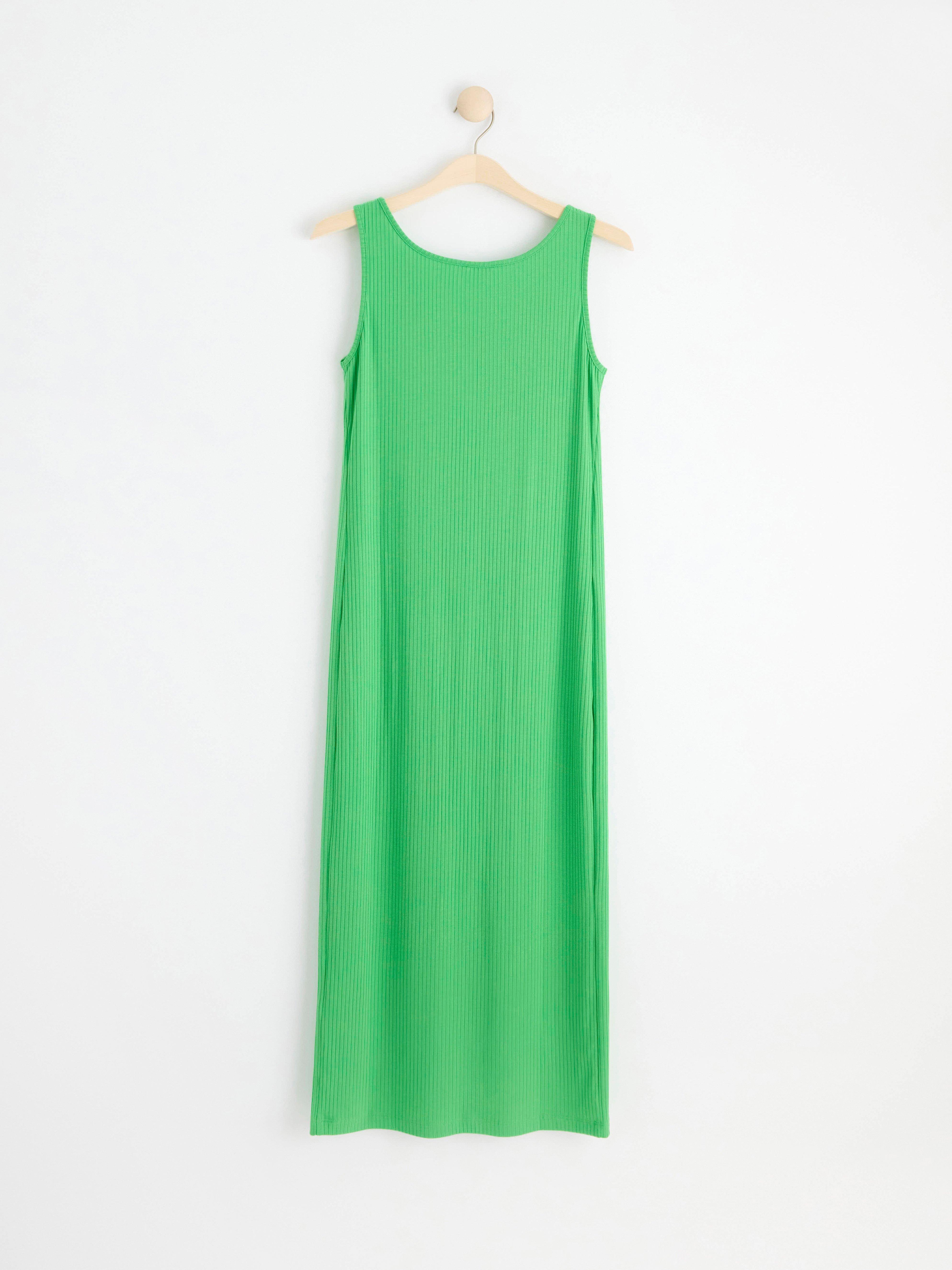 MOM Ribbed jersey dress Green