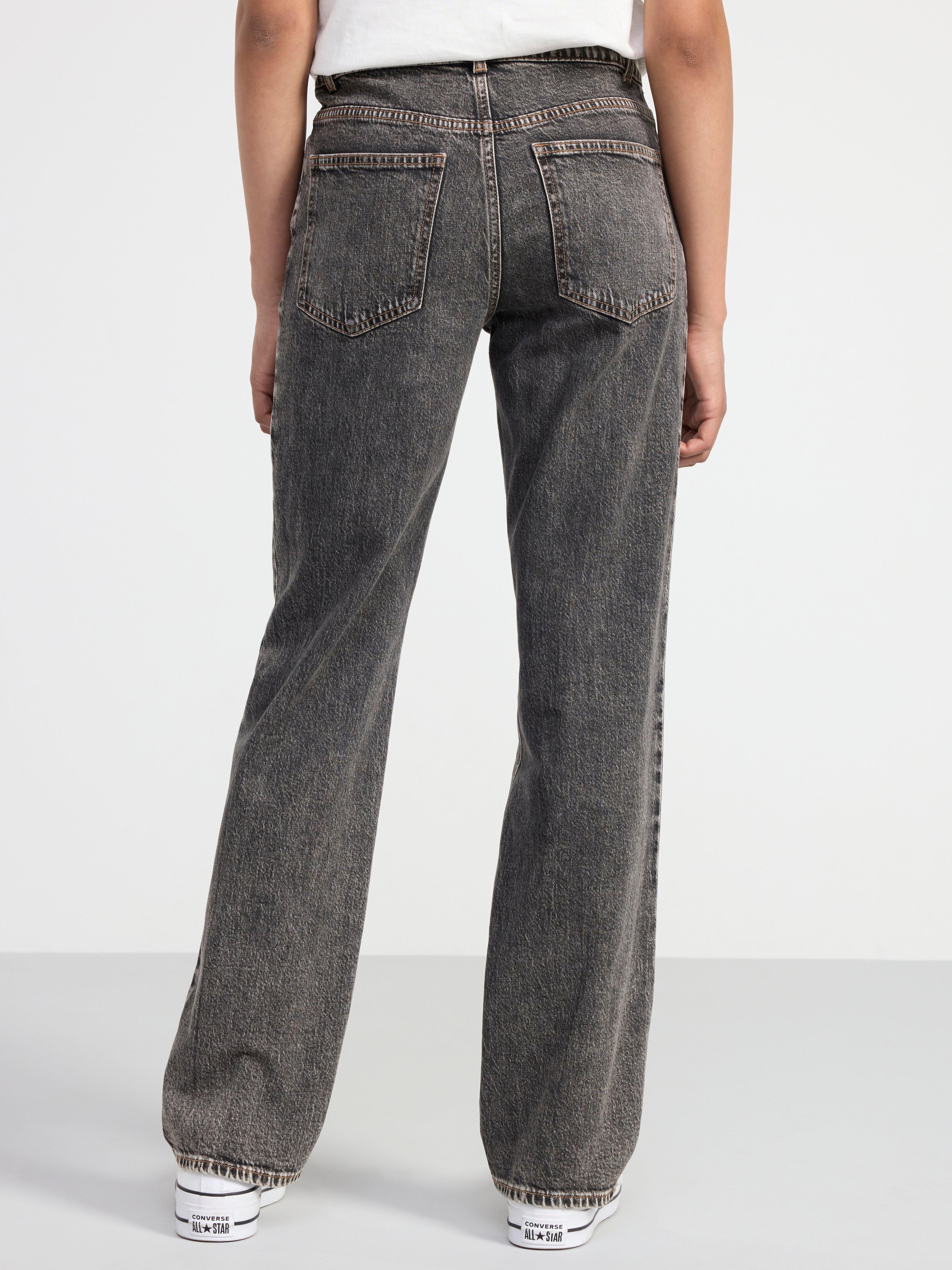 STELLA Straight leg regular waist jeans Grey