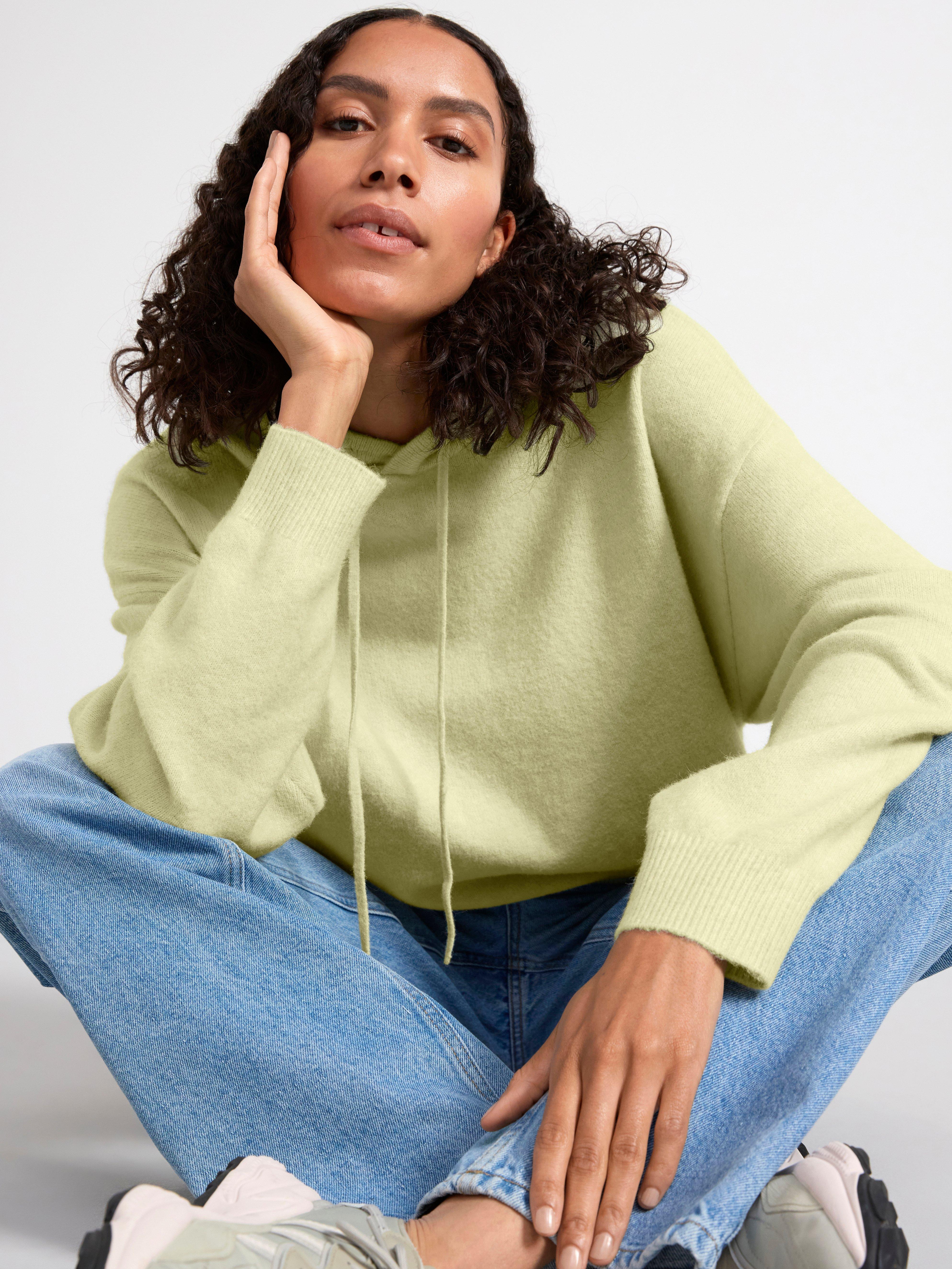 Hoodie knitted Light Dusty Green