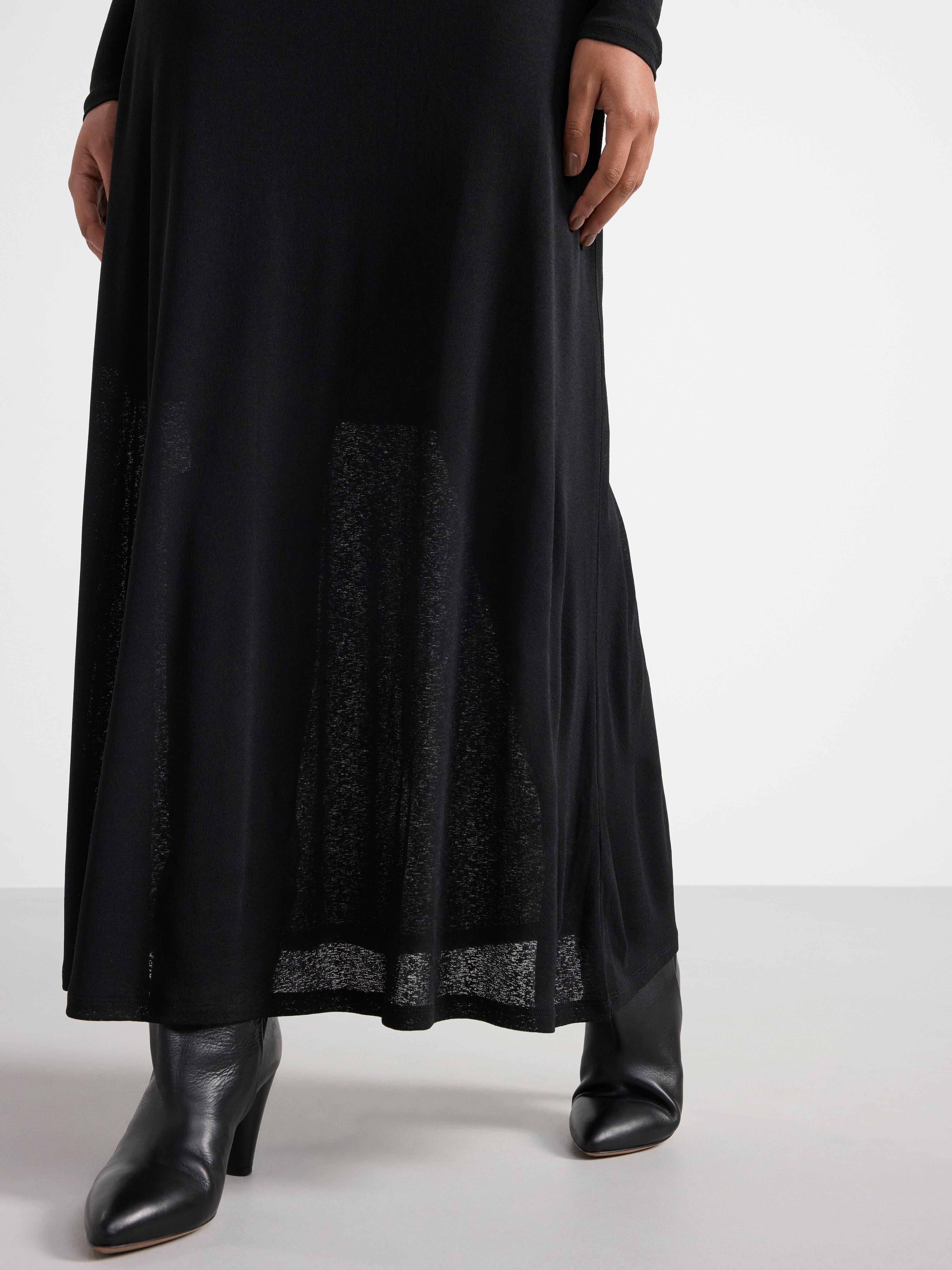 Long sleeve maxi dress Black