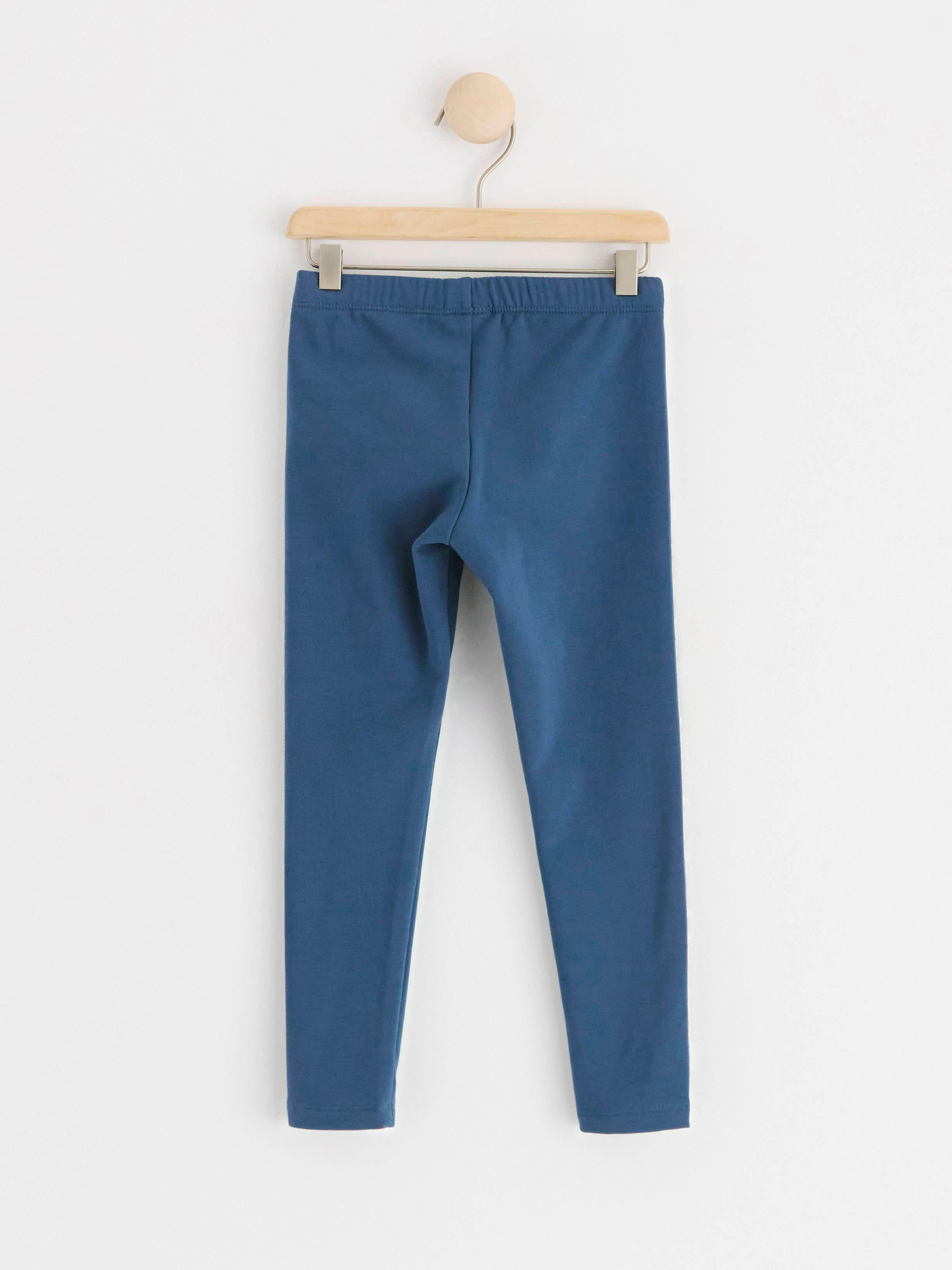 Leggings with brushed inside Dark Dusty Blue