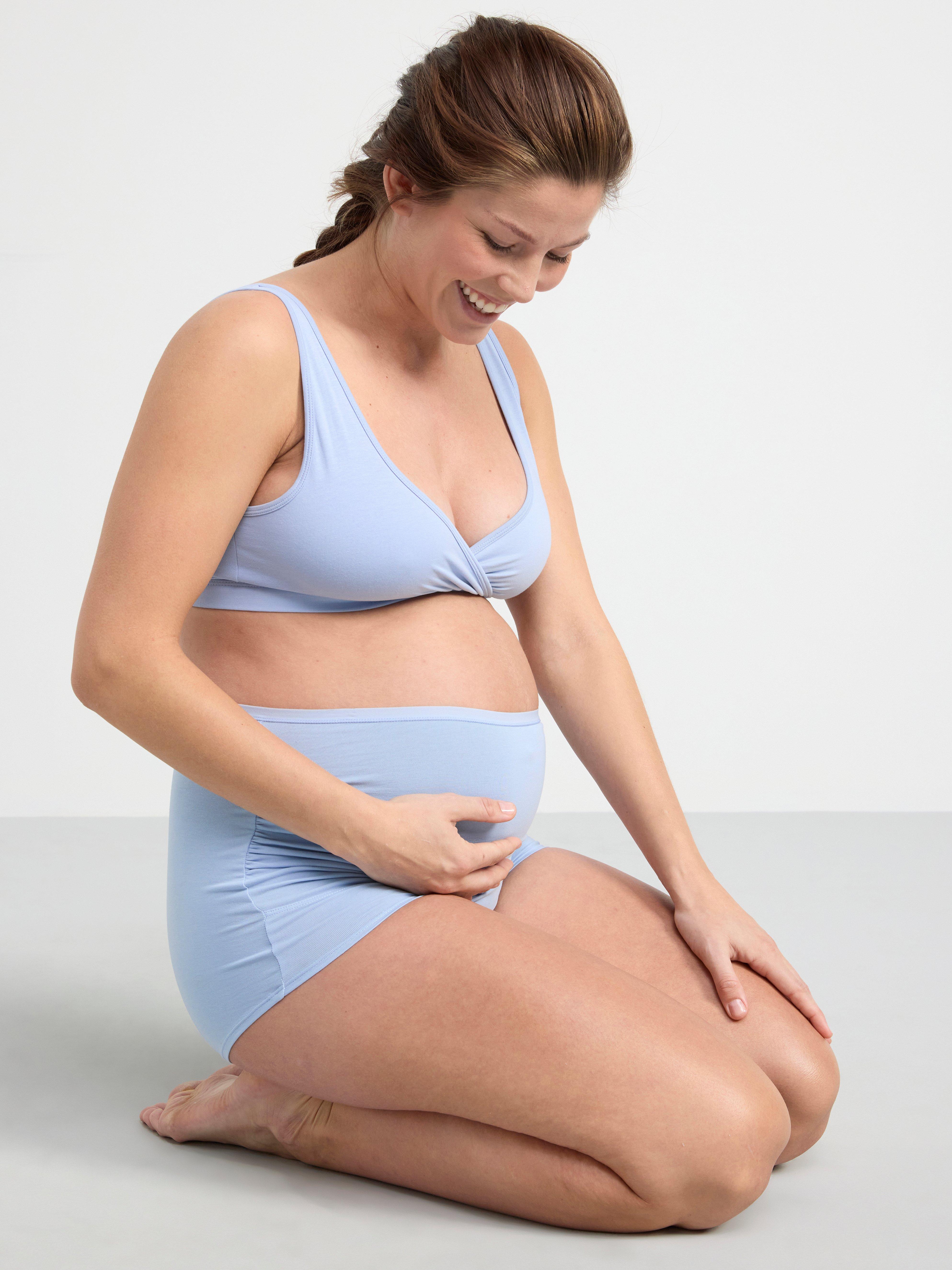 MOM 3-pack maternity briefs Light Dusty Blue