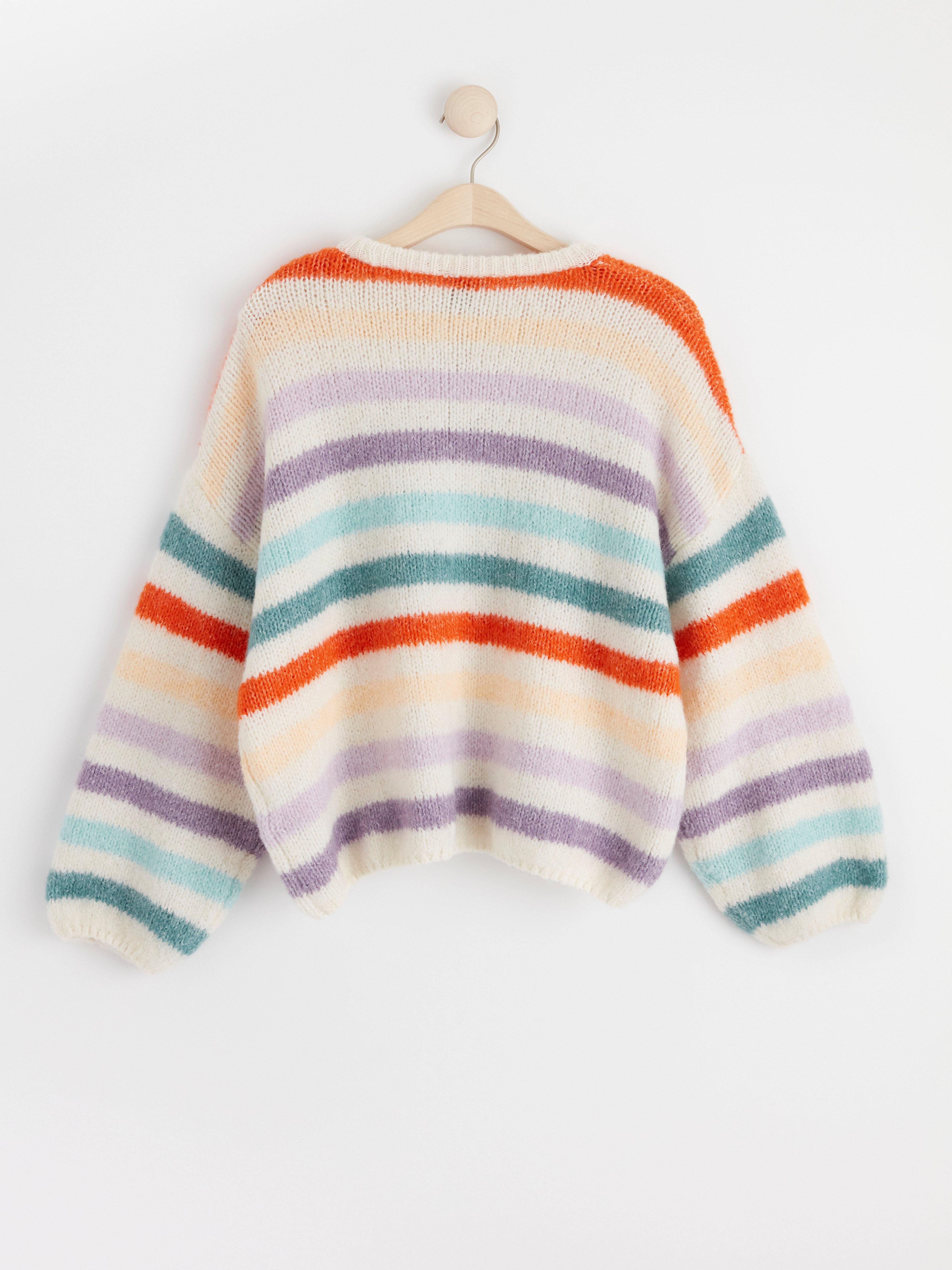 Striped jumper Light White
