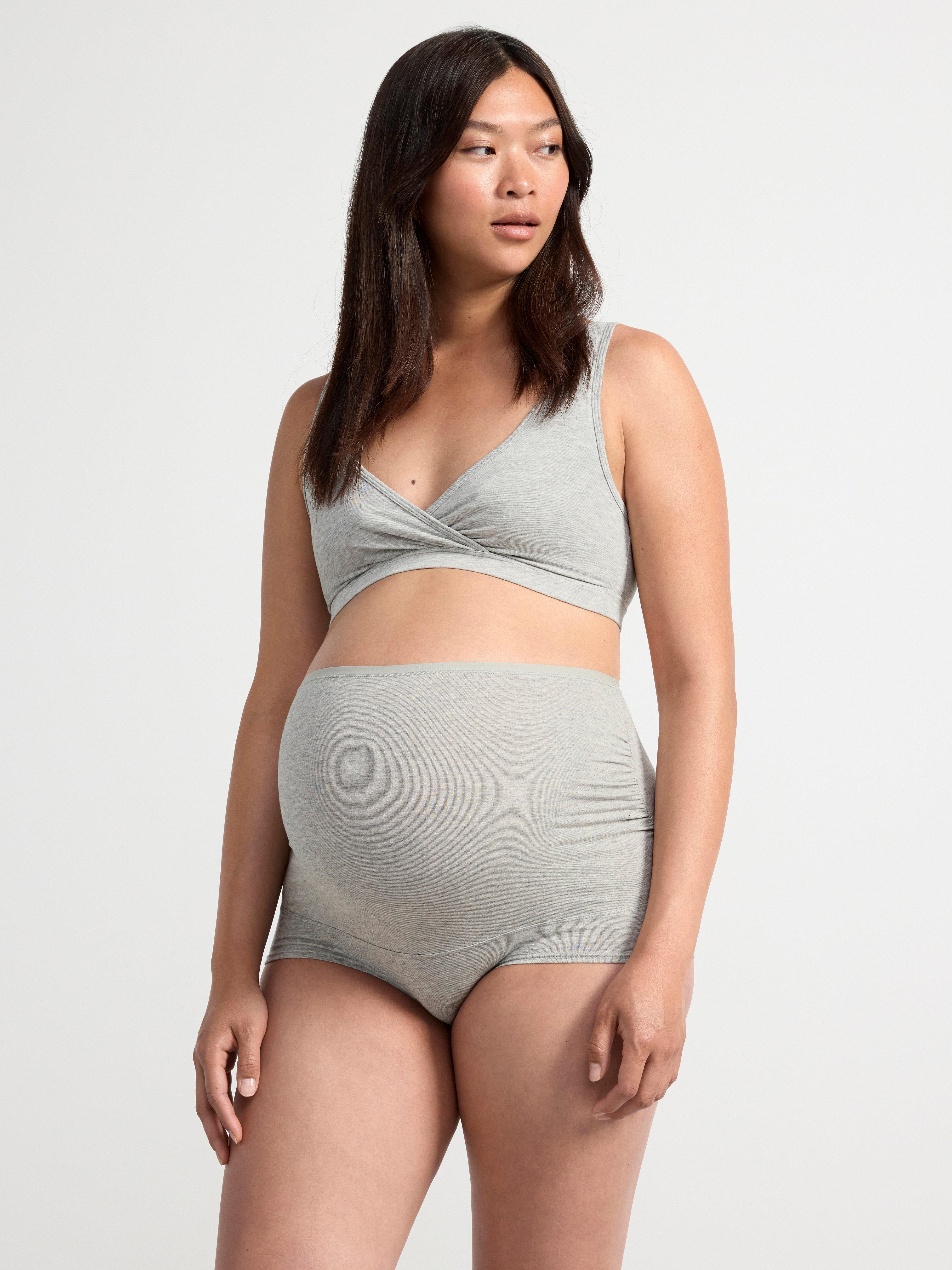 2-pack Maternity brief with high waist Dusty Pink