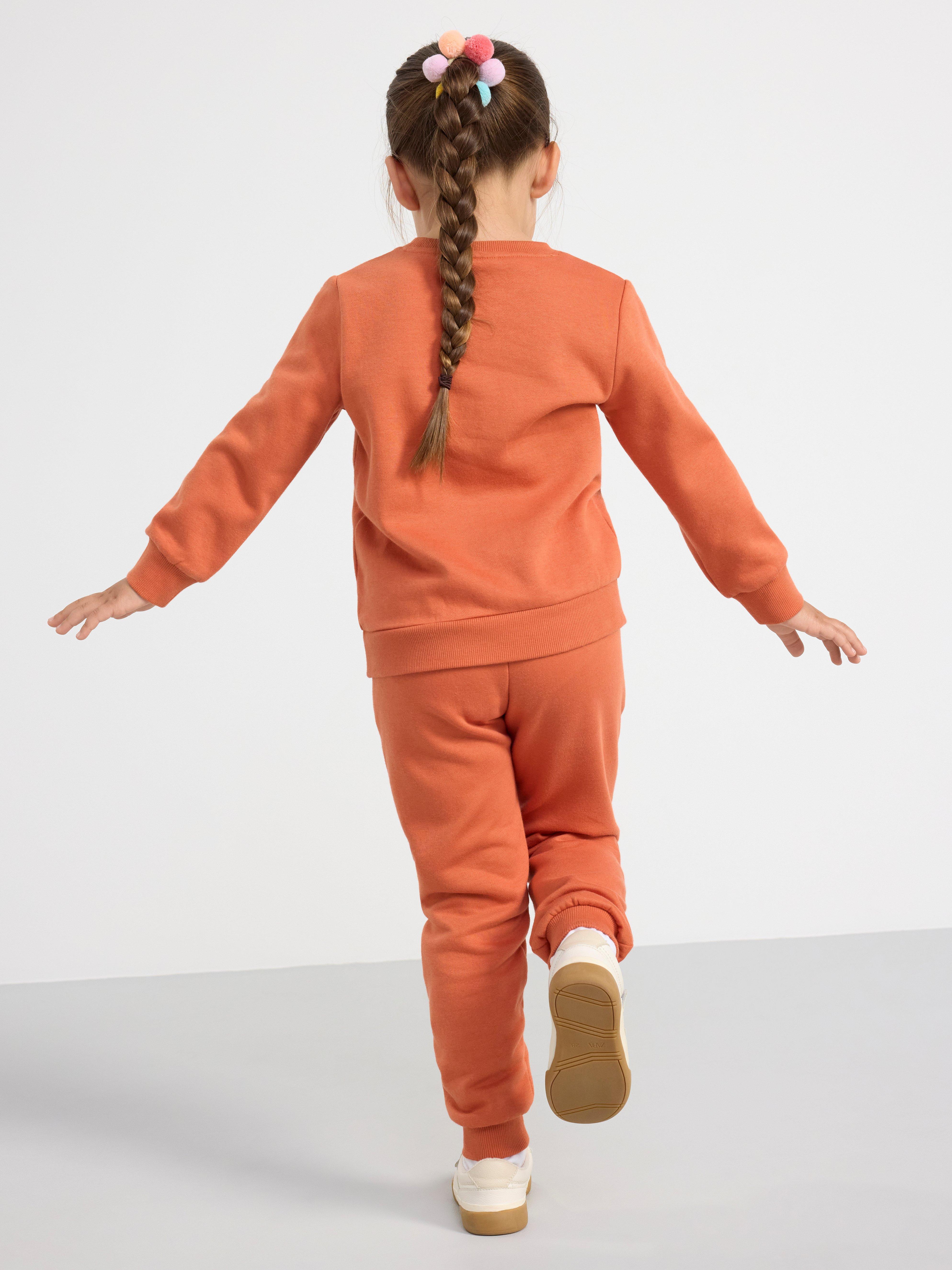 Sweatshirt with brushed inside Dusty Orange