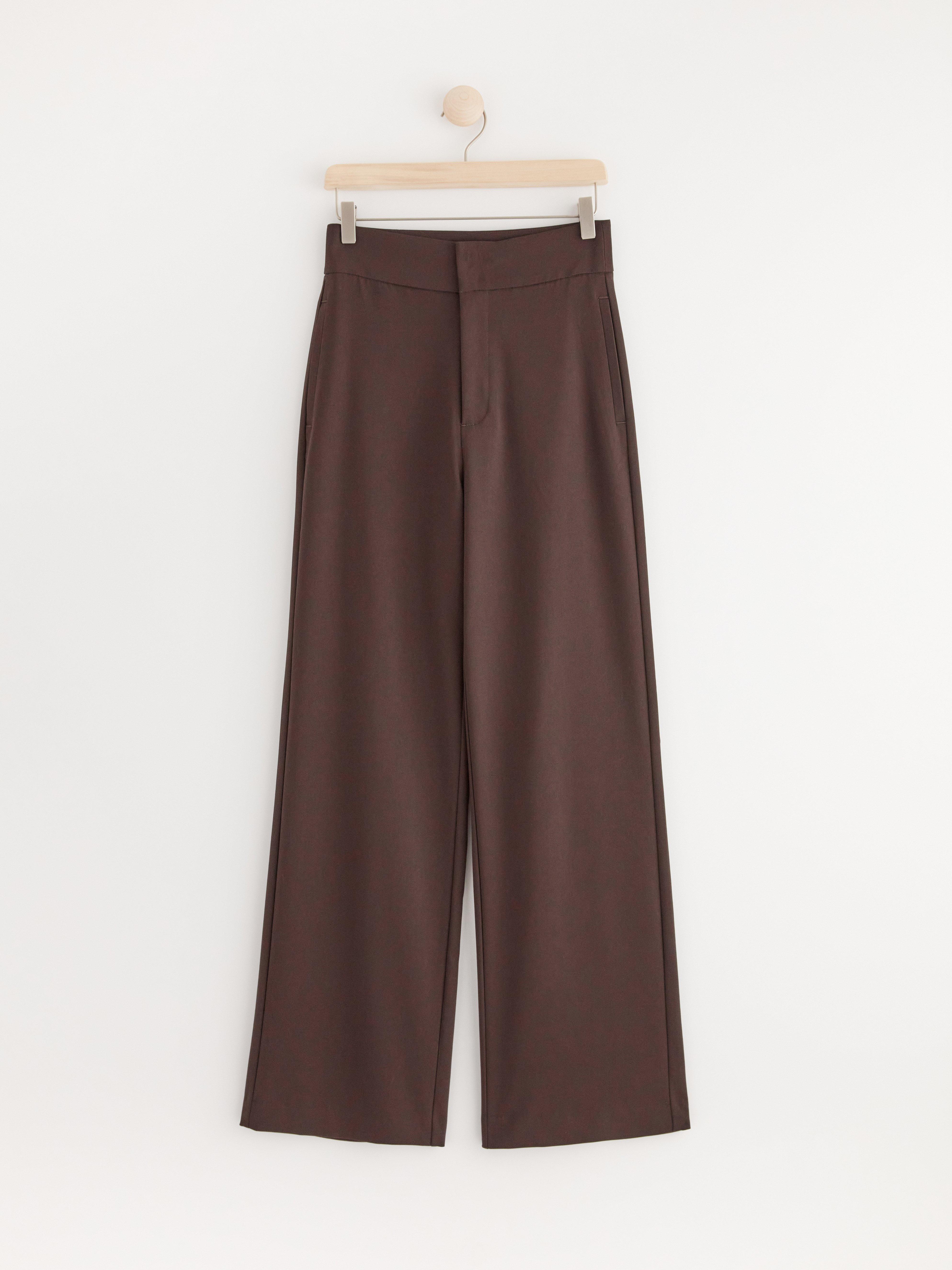 LYKKE Wide trousers Brown