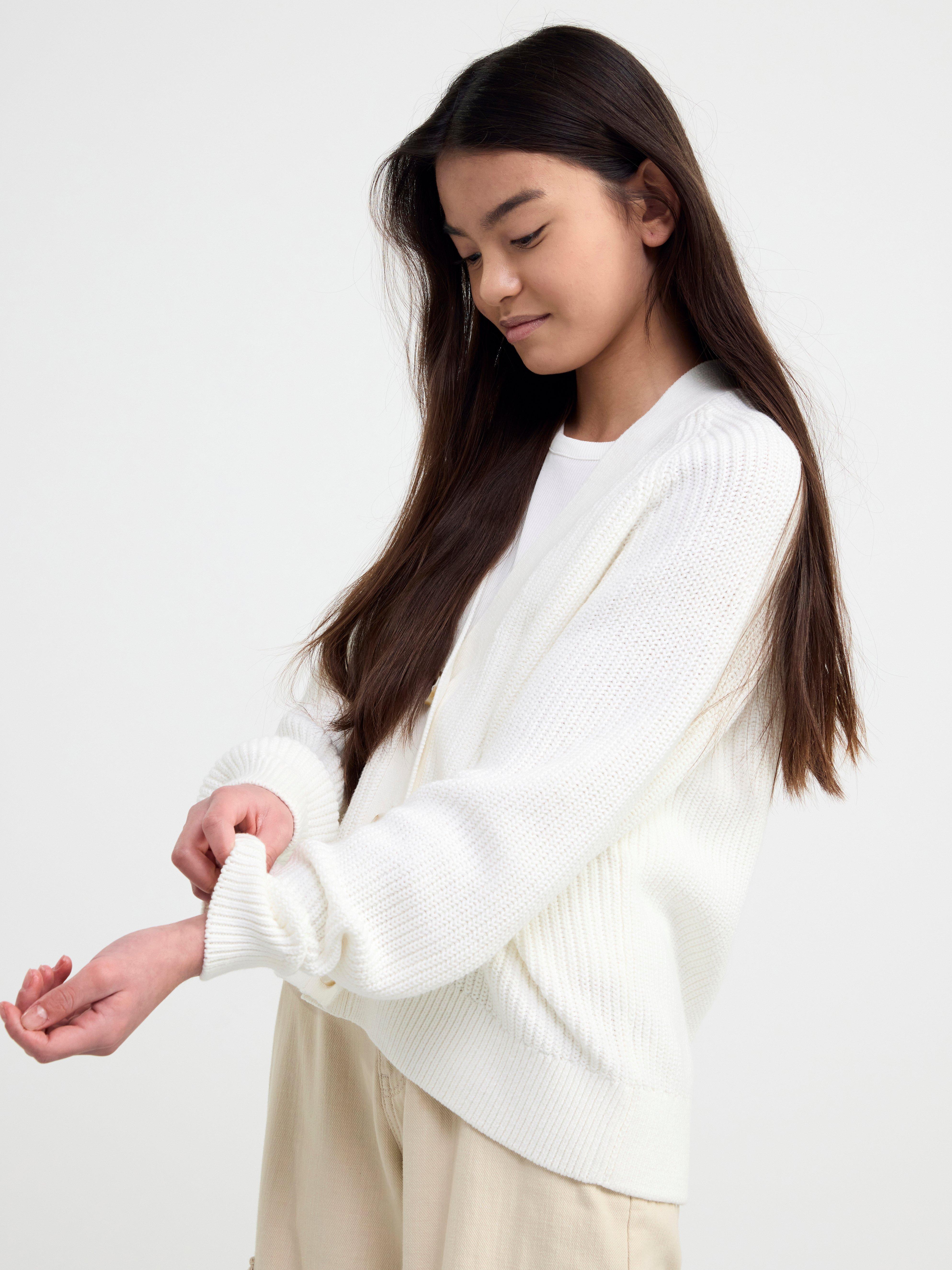 Long sleeve knitted cardigan Off White