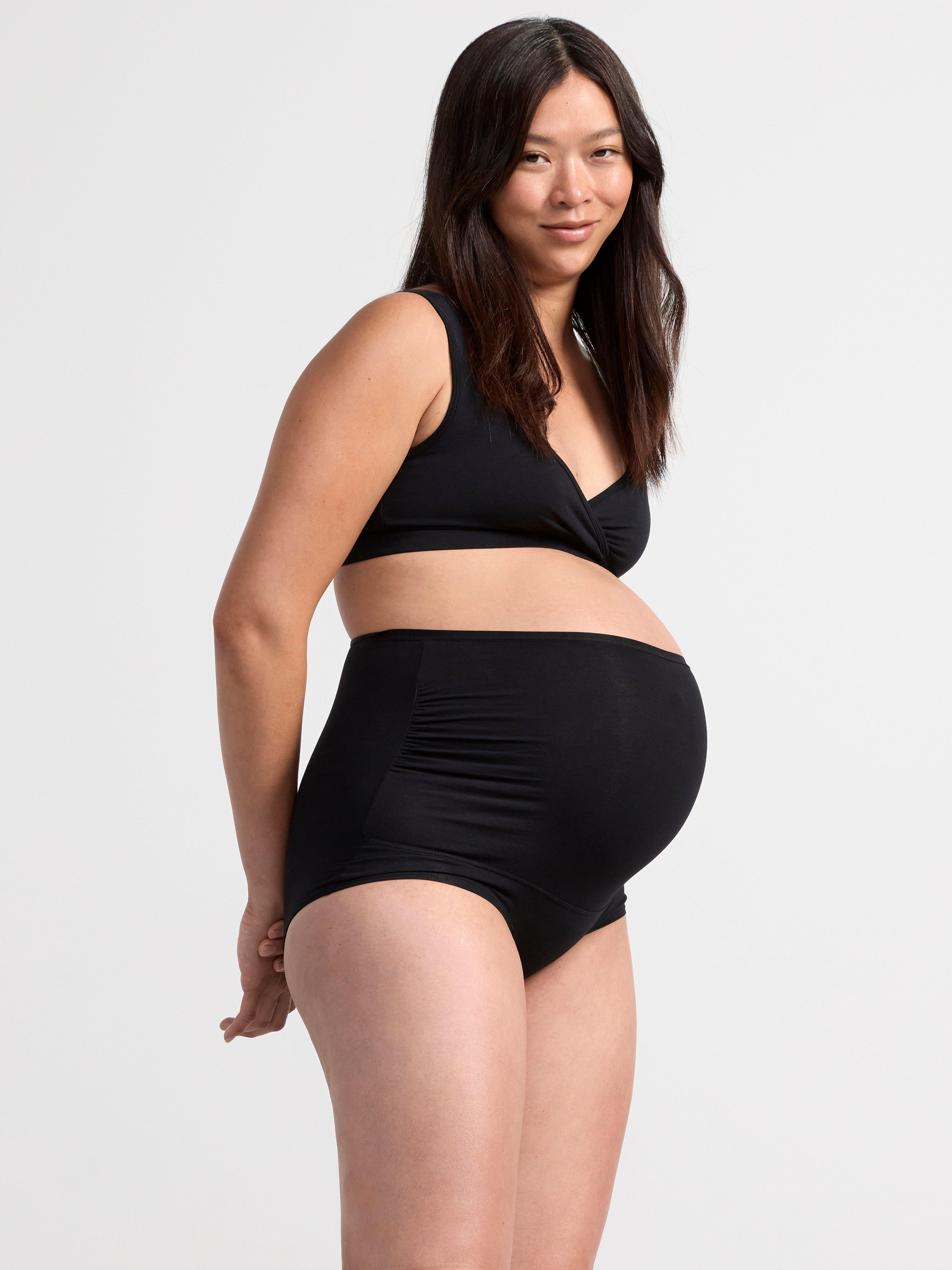 2-pack Maternity brief with high waist Black