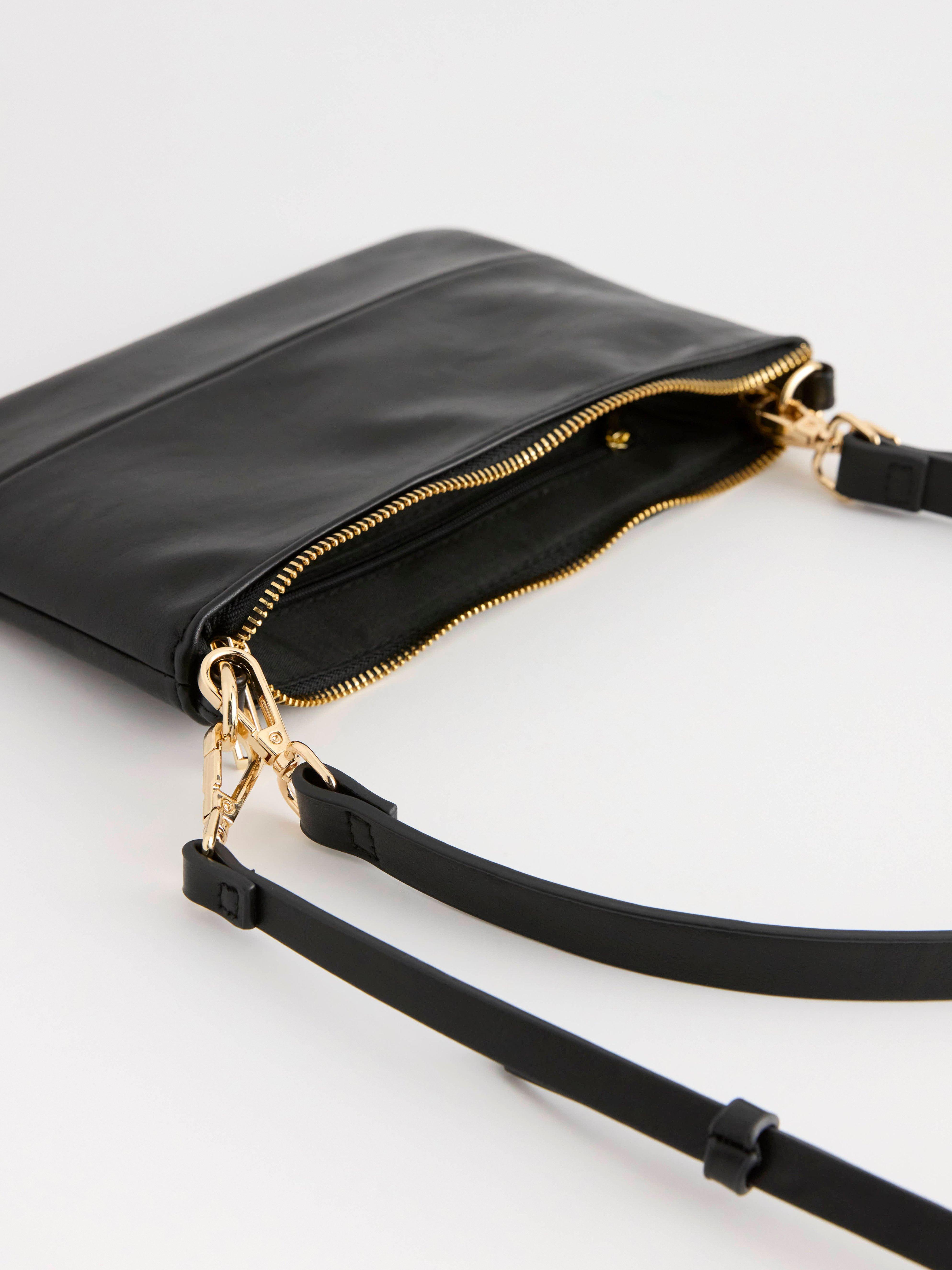 Imitation leather shoulder bag Black