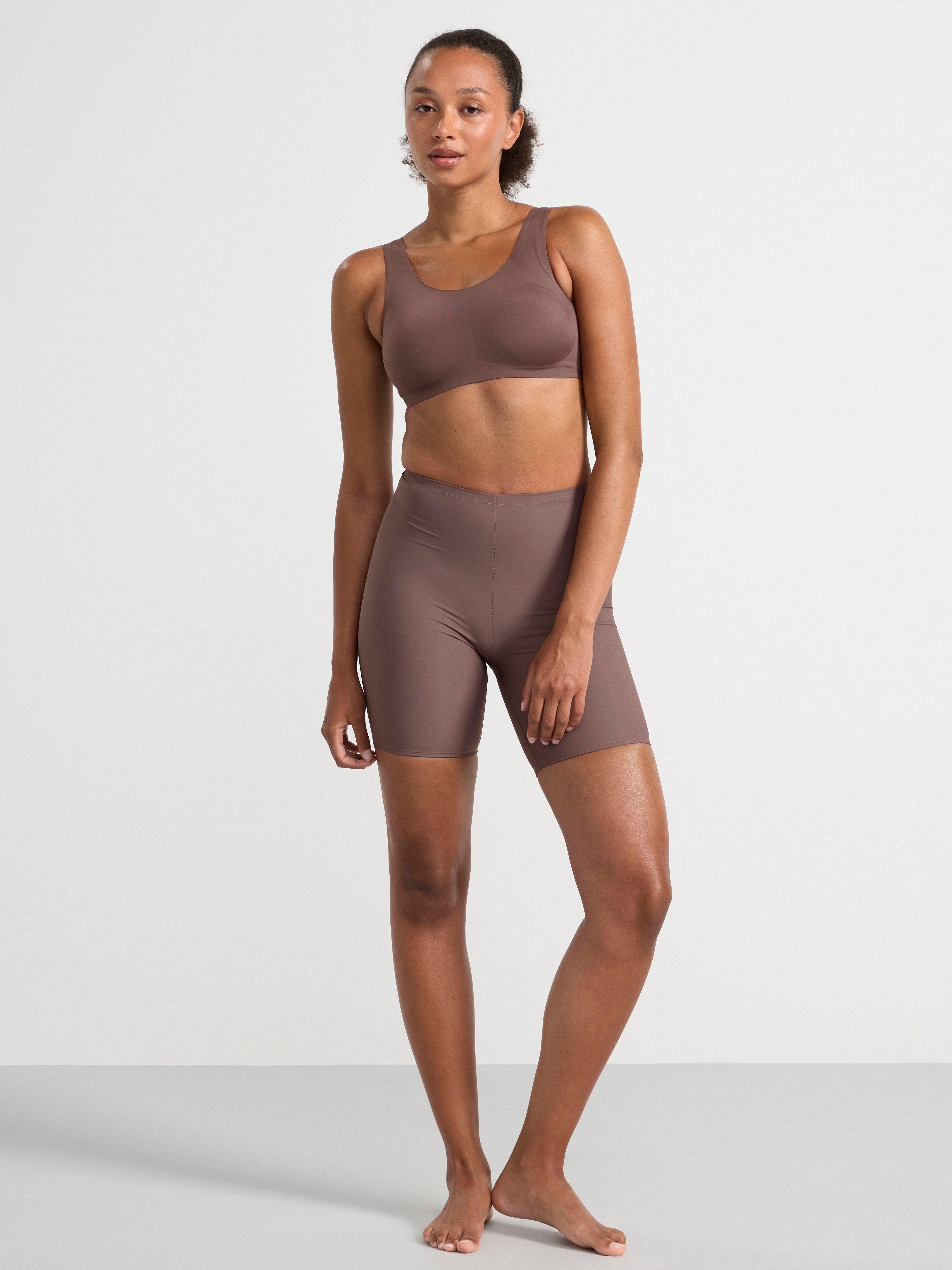 Medium support shaping biker Dark Dusty Brown