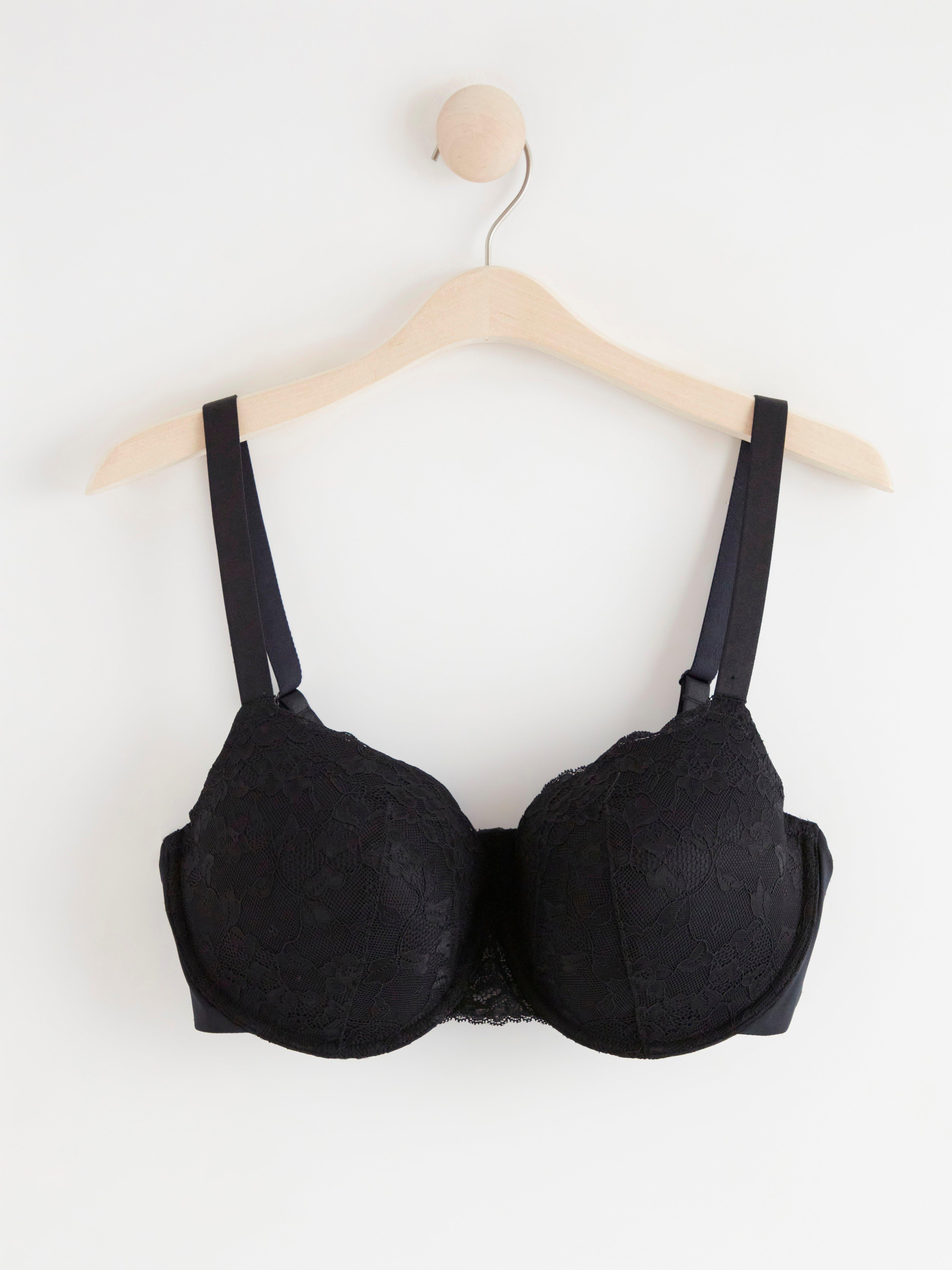 Akleja balconette bra with lace Black