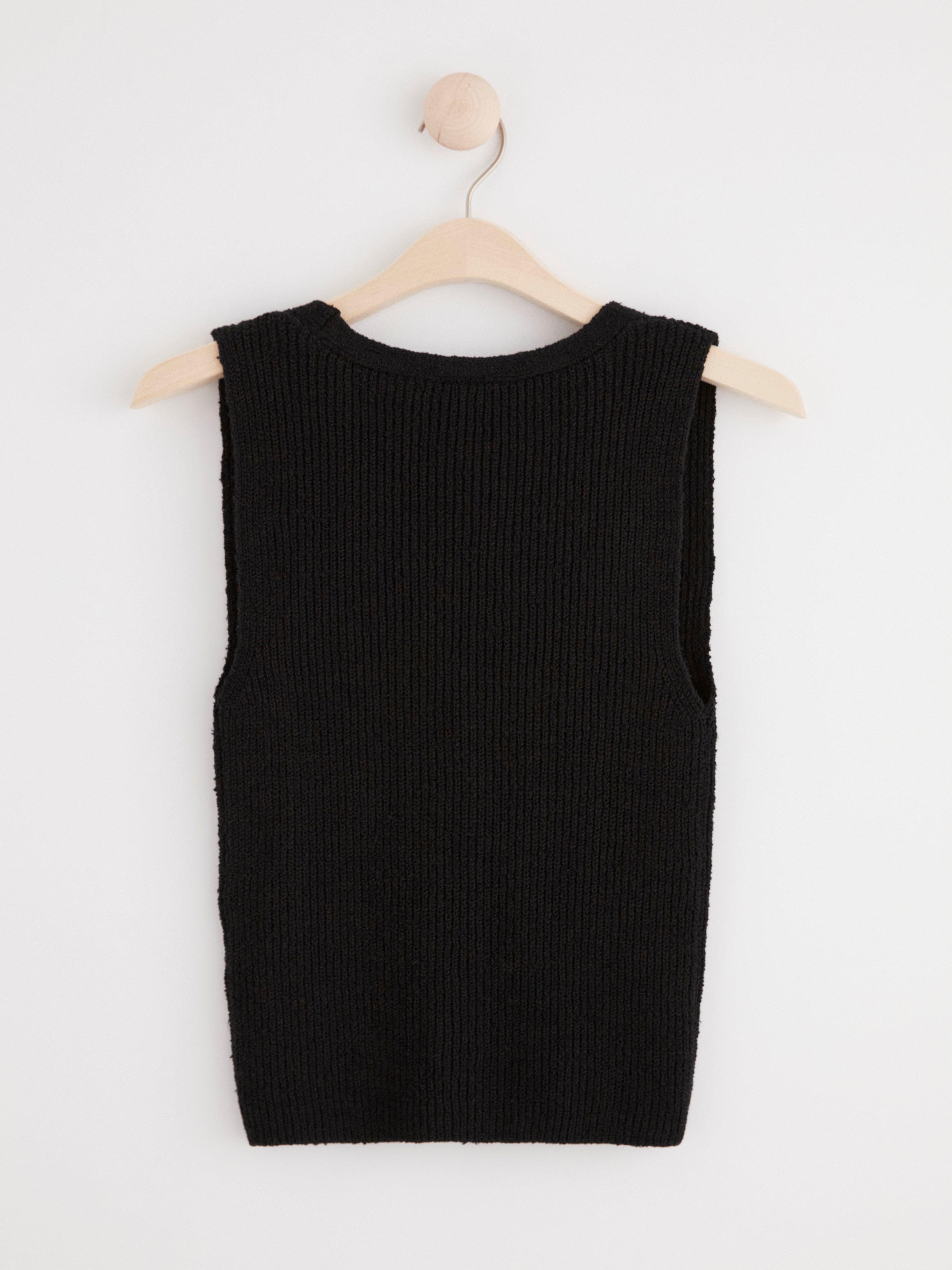 Knitted vest Black