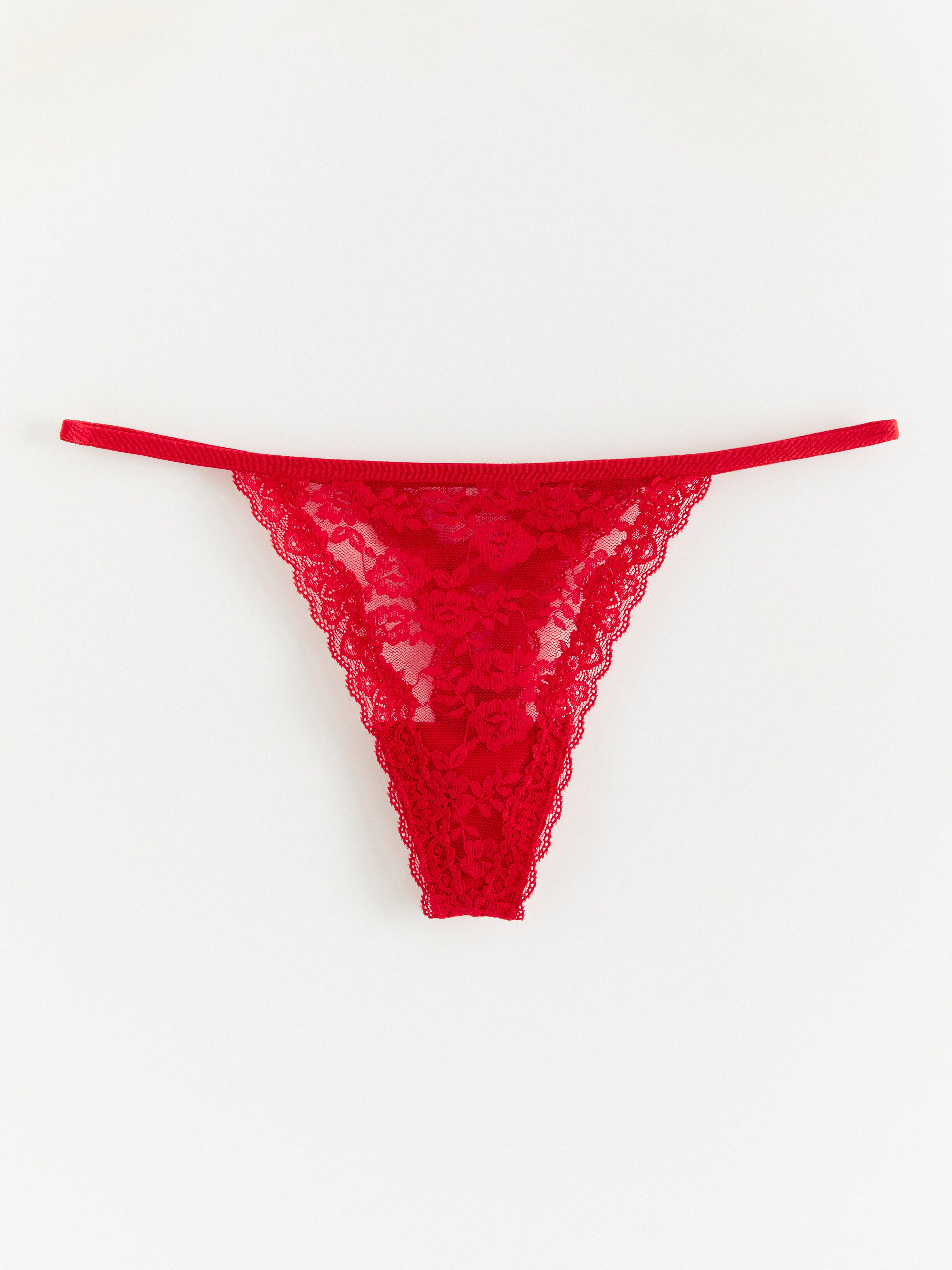 Thong low Red