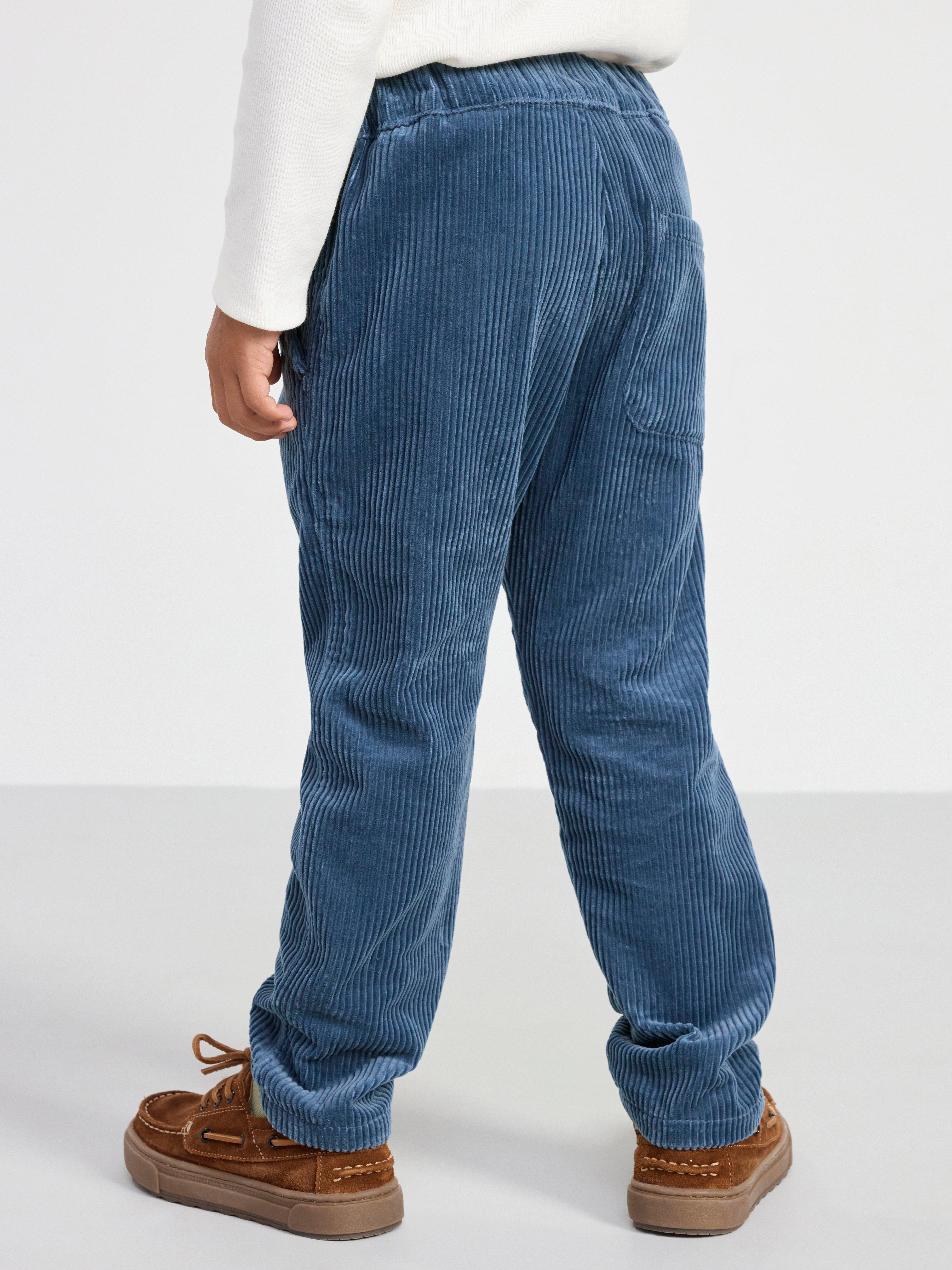 Trousers in corduroy Dark Dusty Blue
