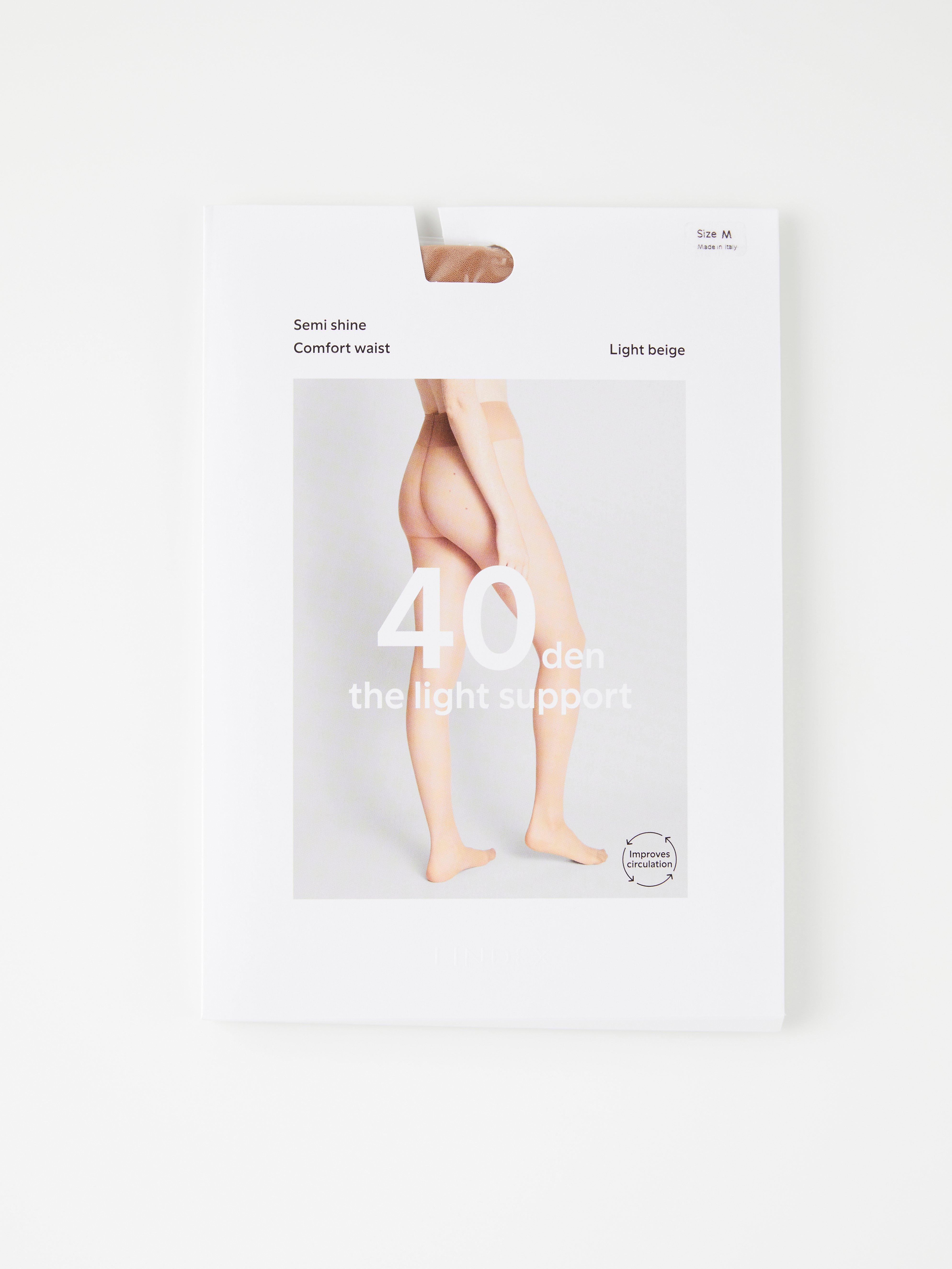 Light support semi shine tights 40 denier Light Beige