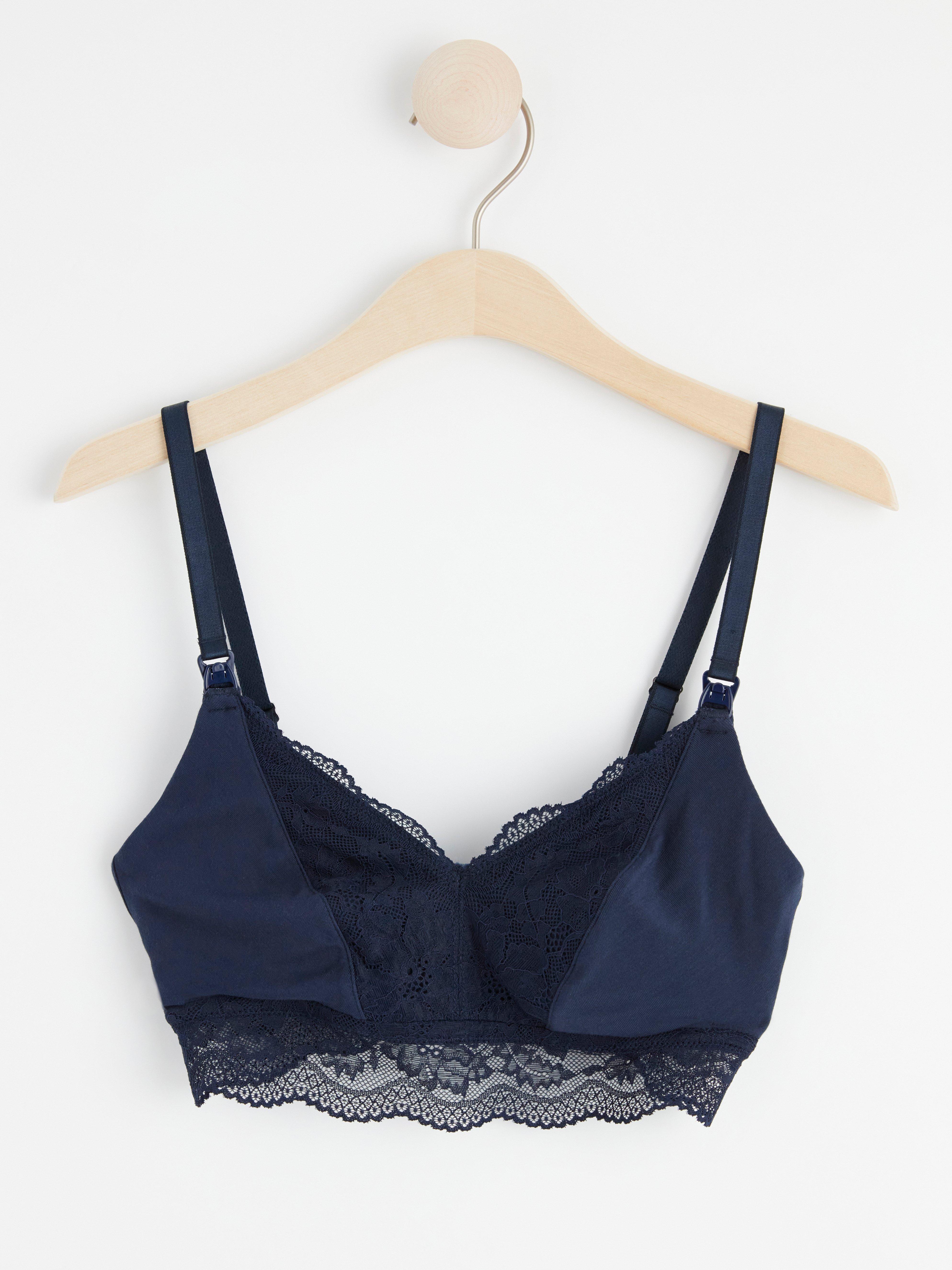 MOM Nursing bra with lace Navy