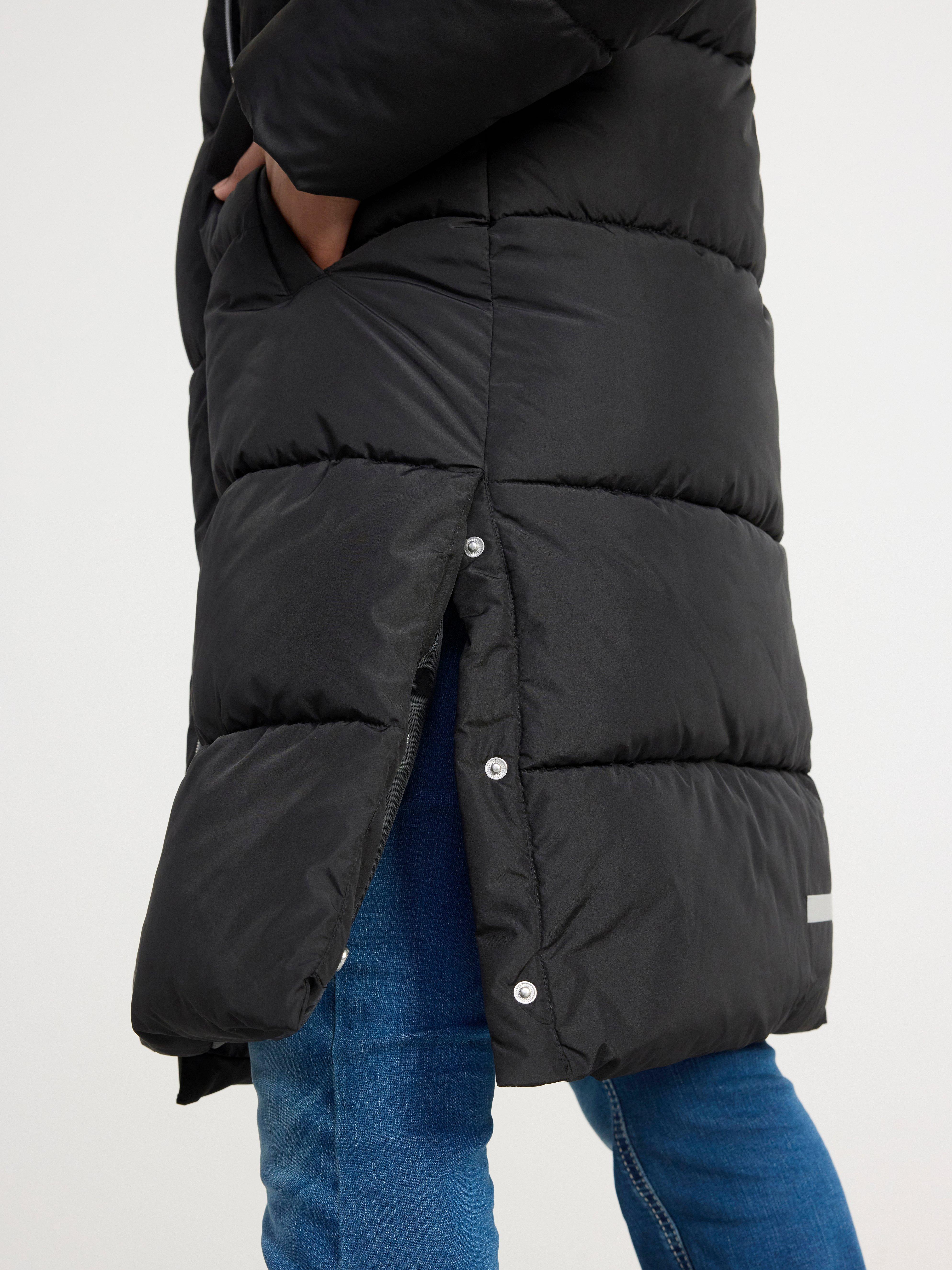 Water repellent puffer coat Black