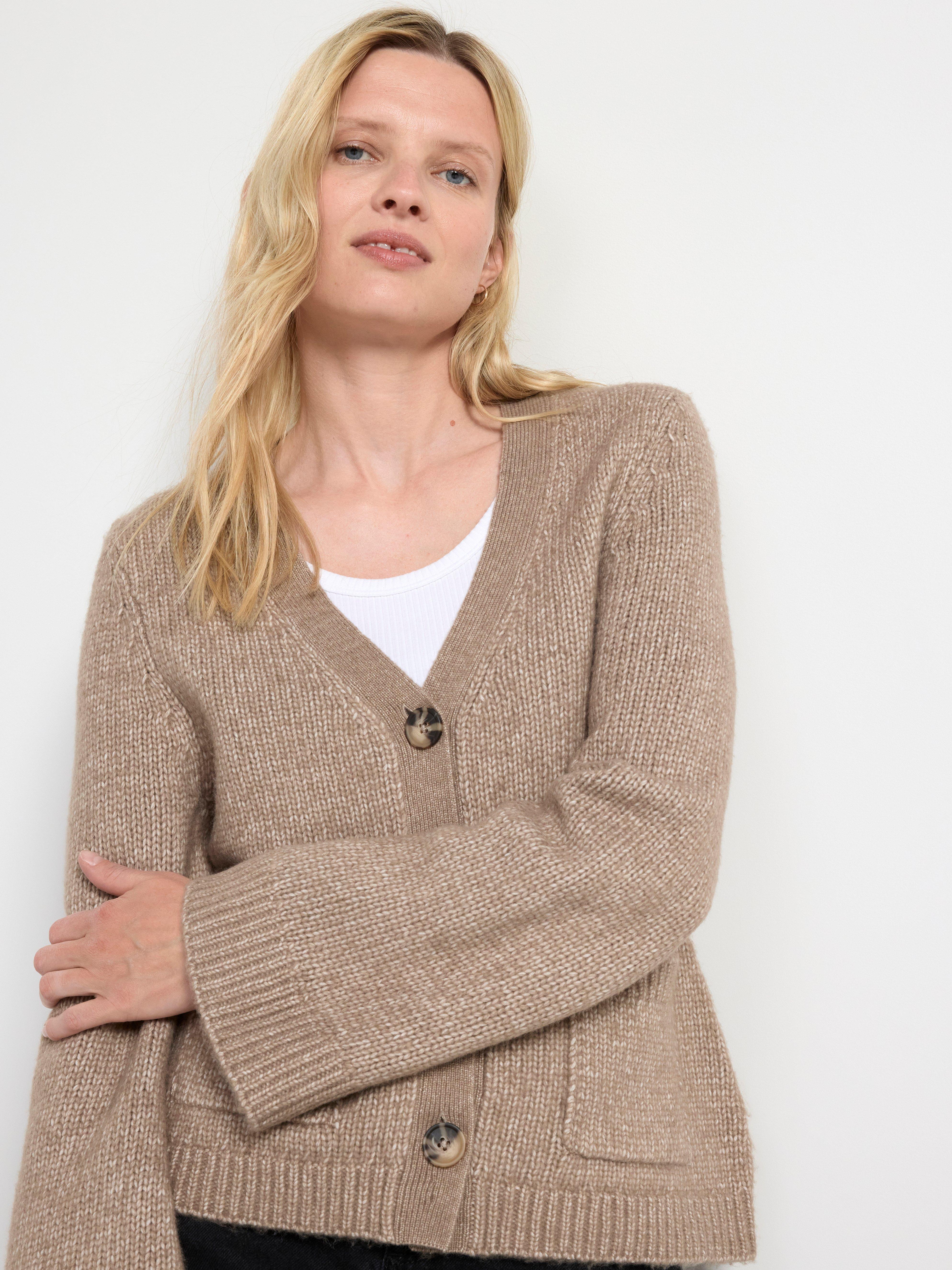 Knitted cardigan Light Dusty Brown