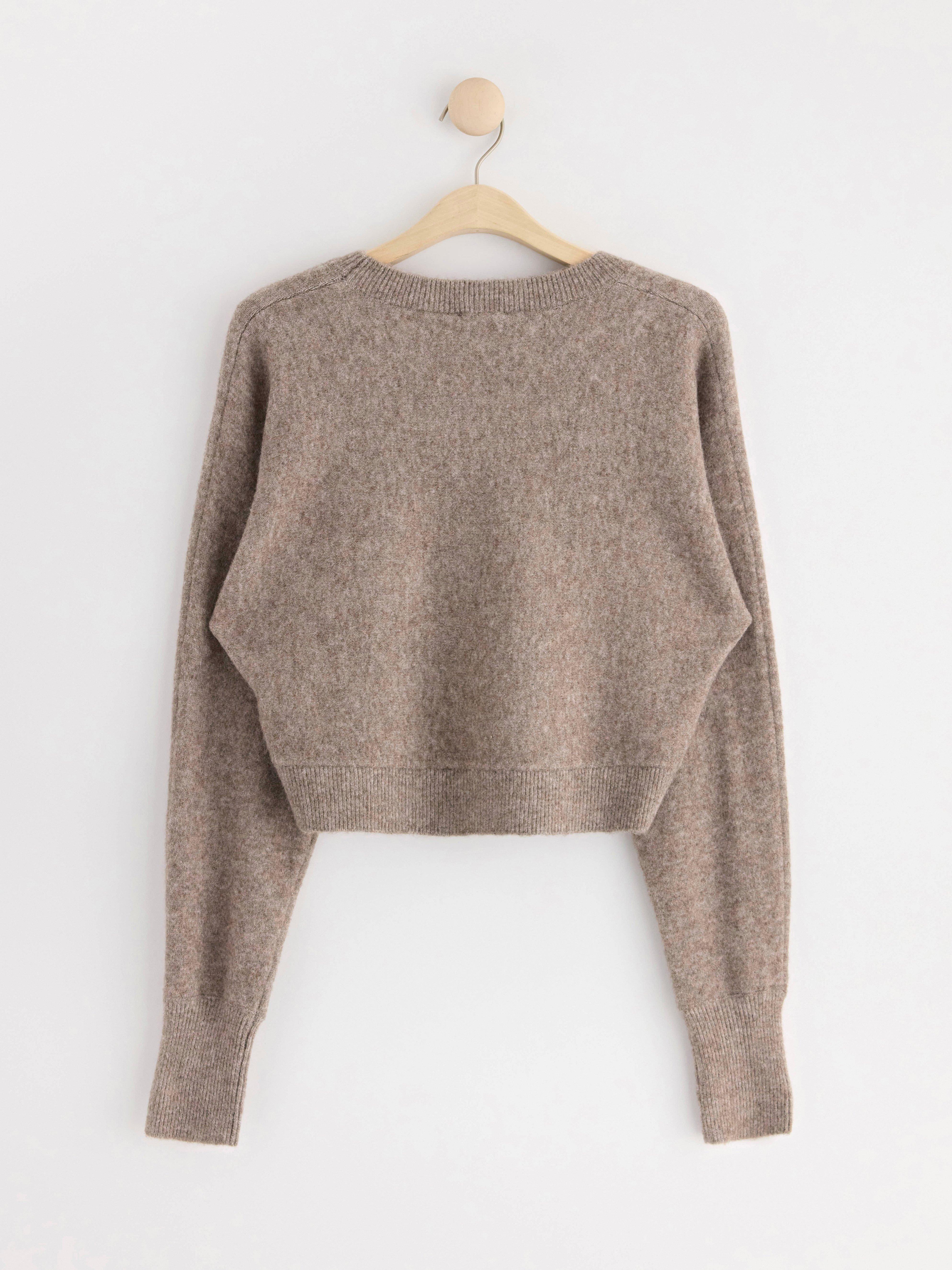 MOM Cropped jumper brown