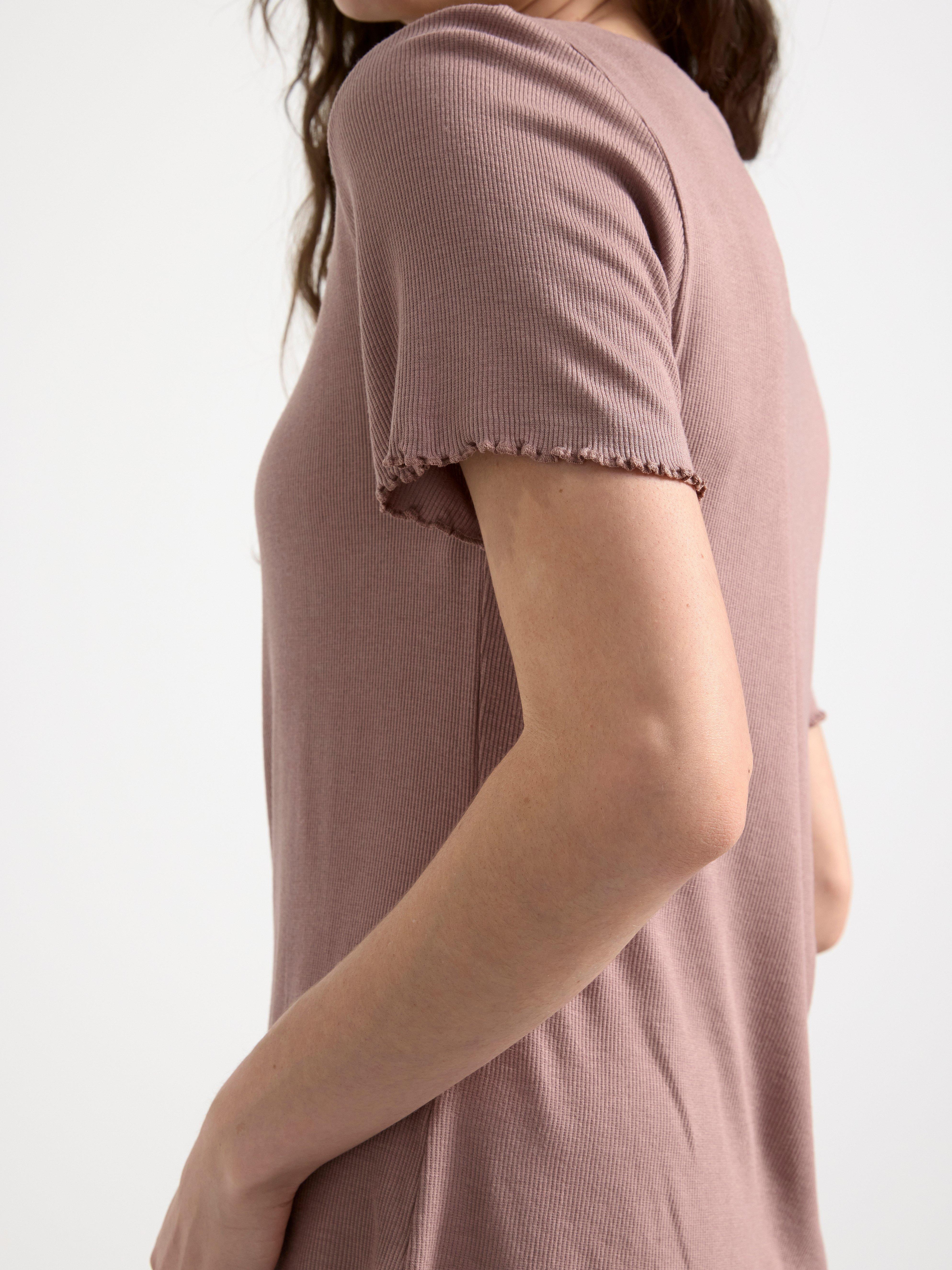 Short sleeve pyjama top Dark Dusty Pink