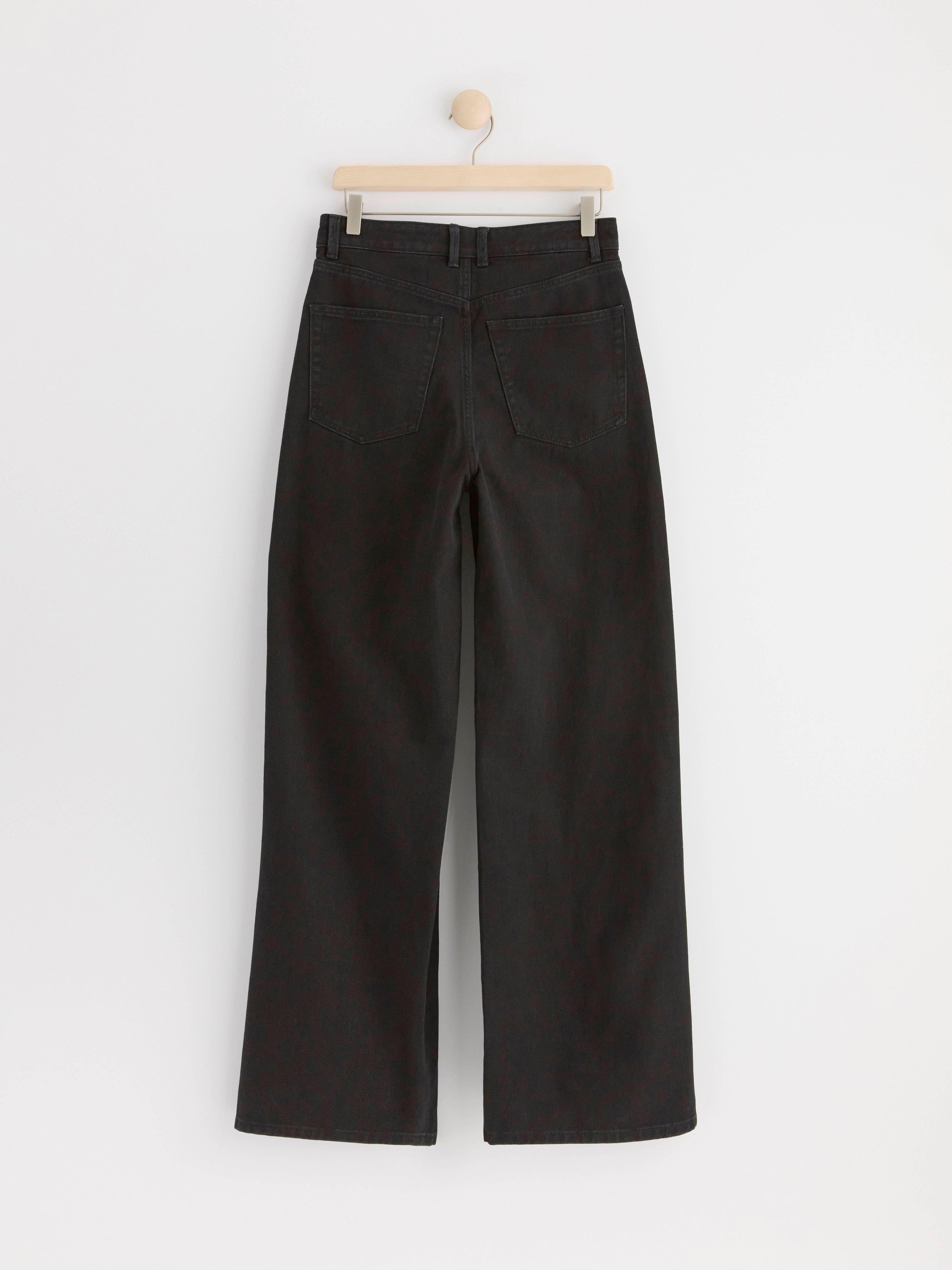 JACKIE Extra wide high waist jeans Black