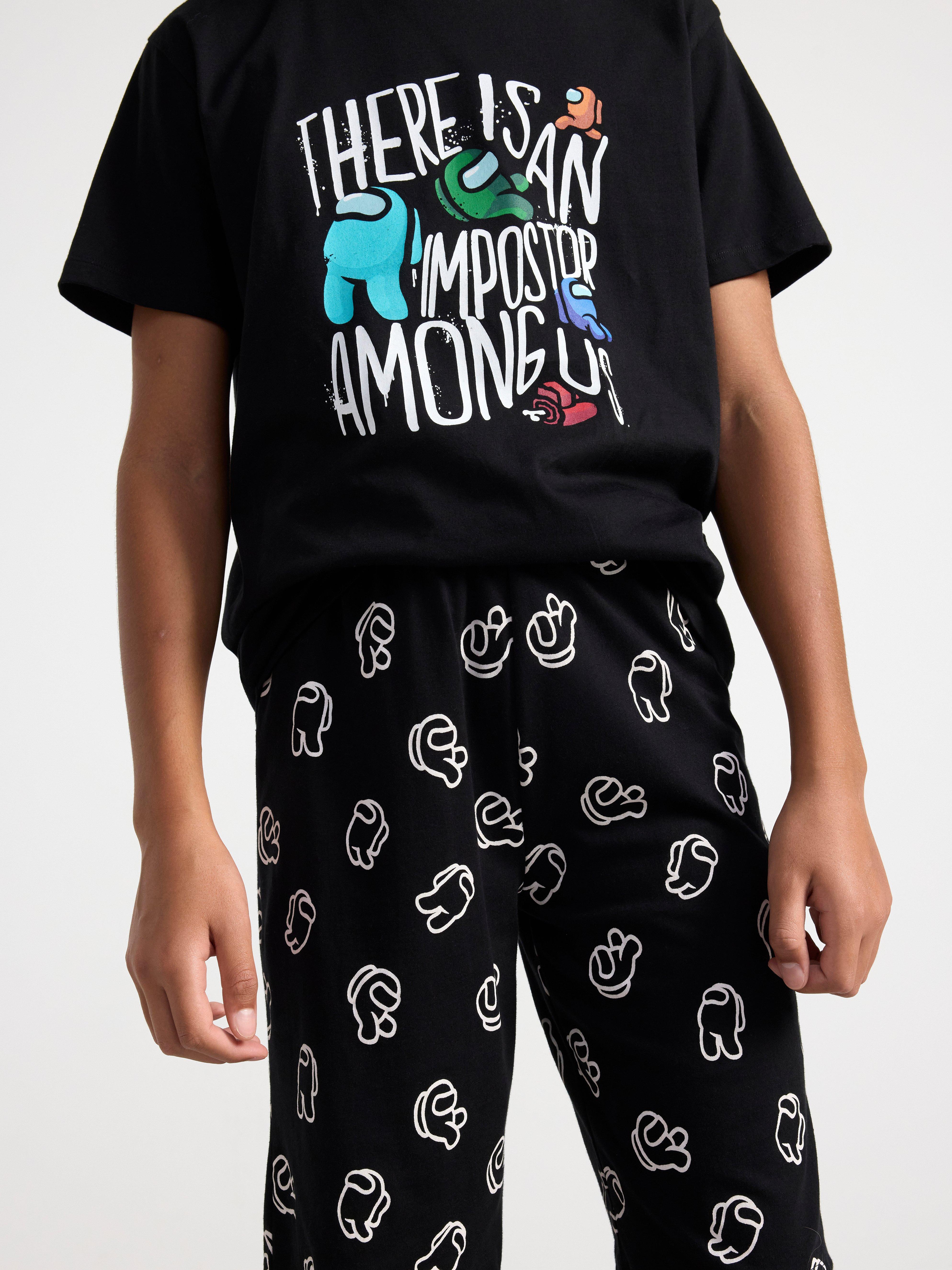 Pyjama set with Among Us Black