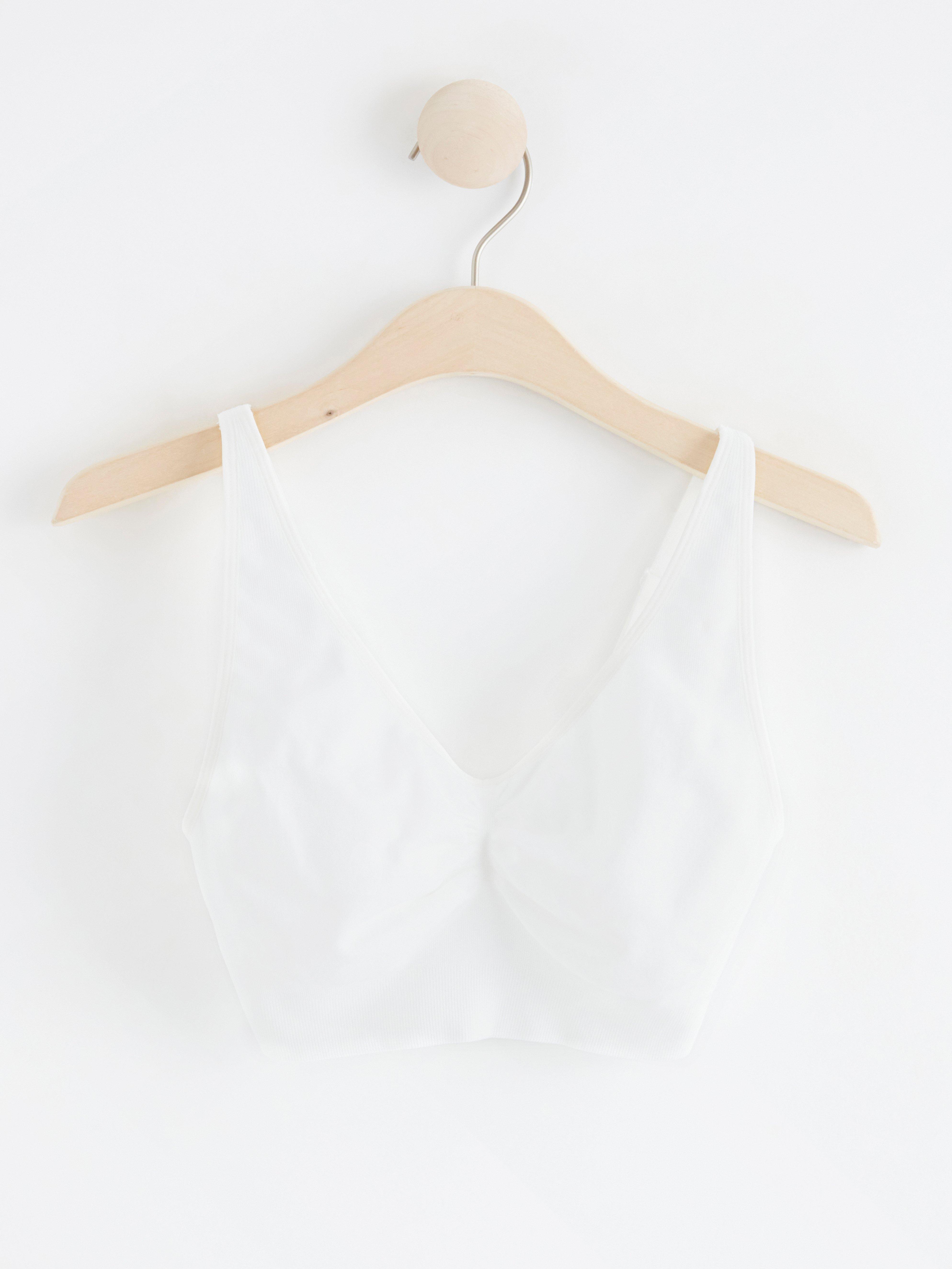 Seamless soft bra White