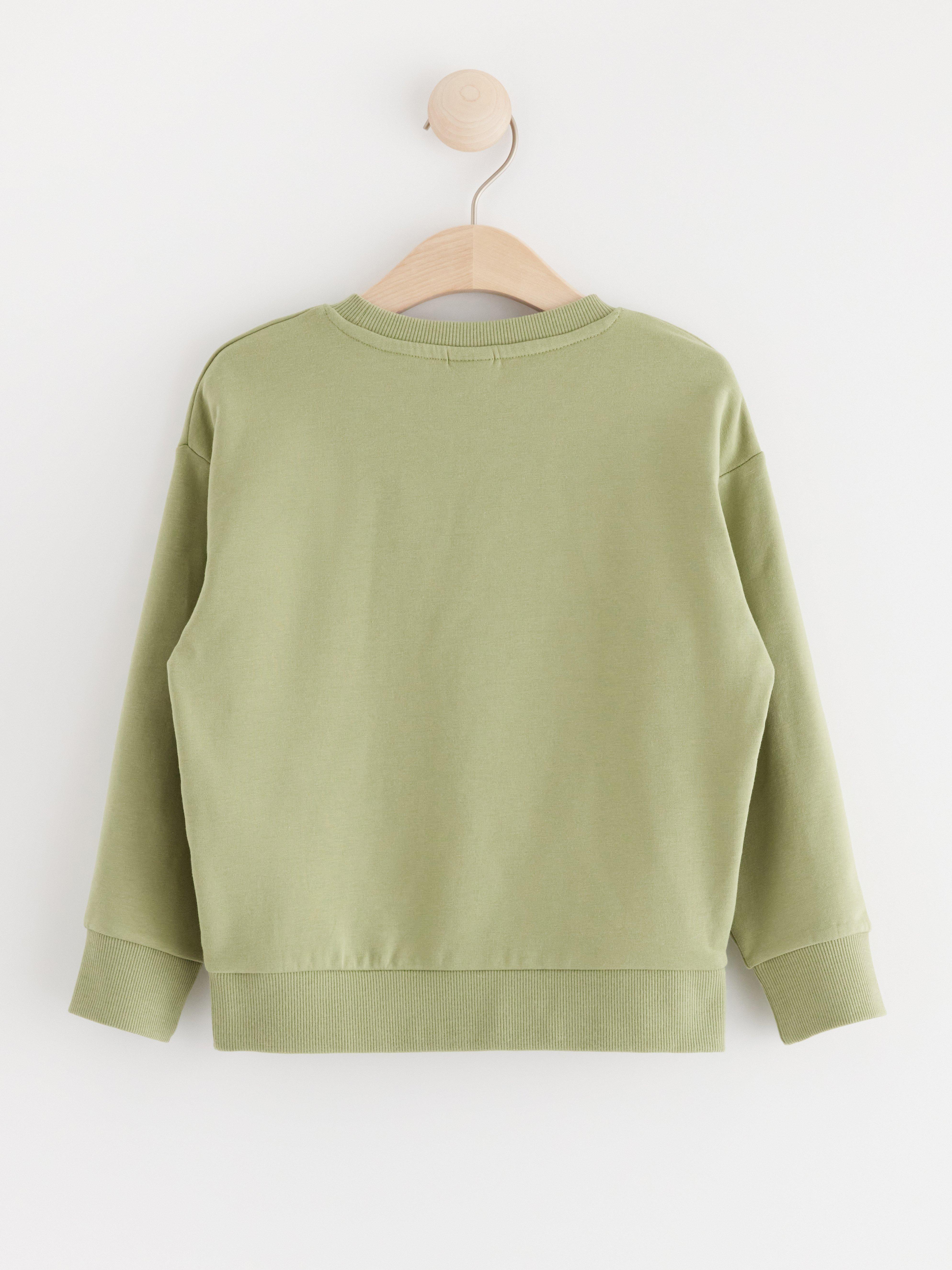 Sweatshirts with animal motif Dark Dusty Lime