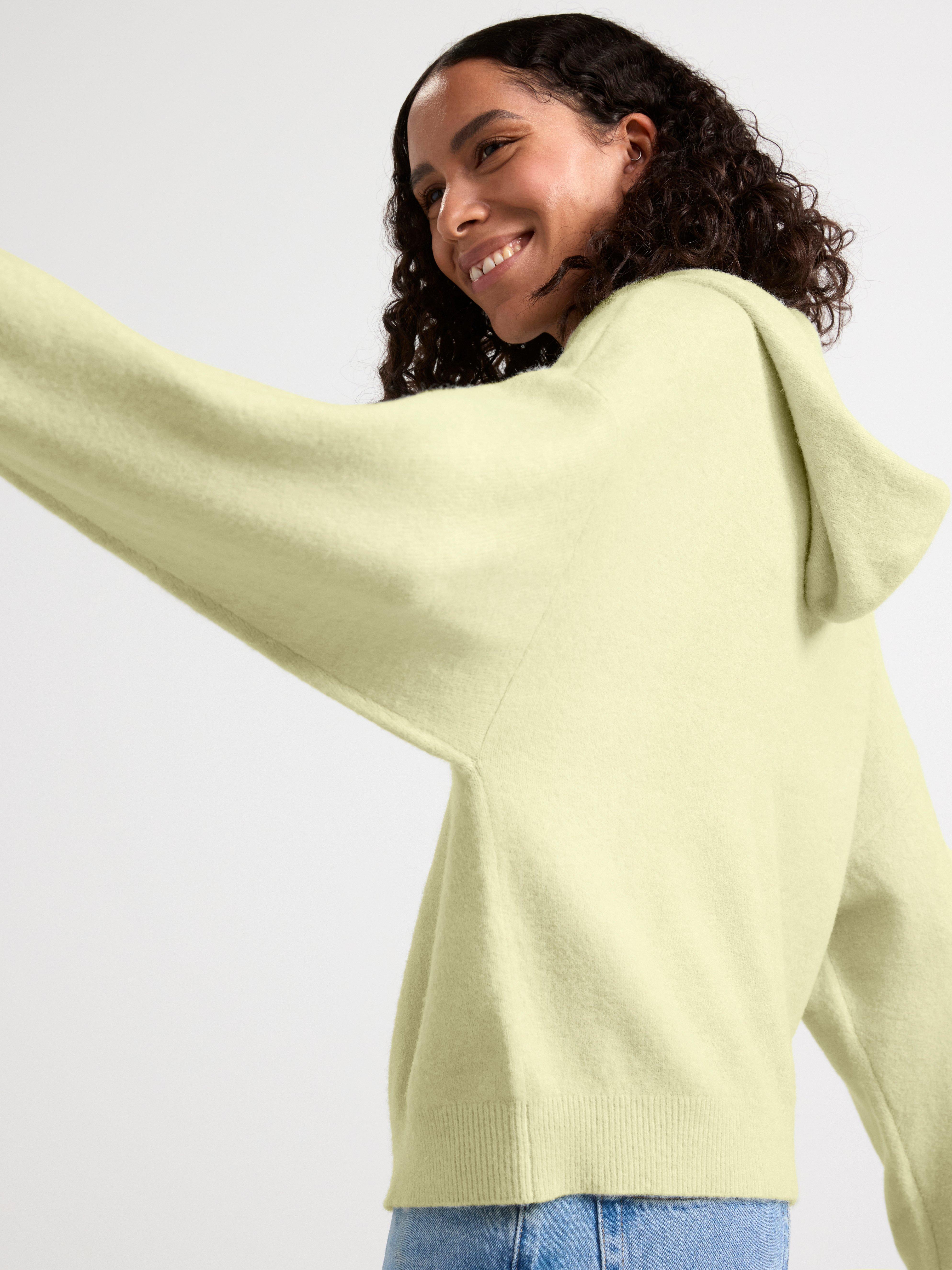 Hoodie knitted Light Dusty Green