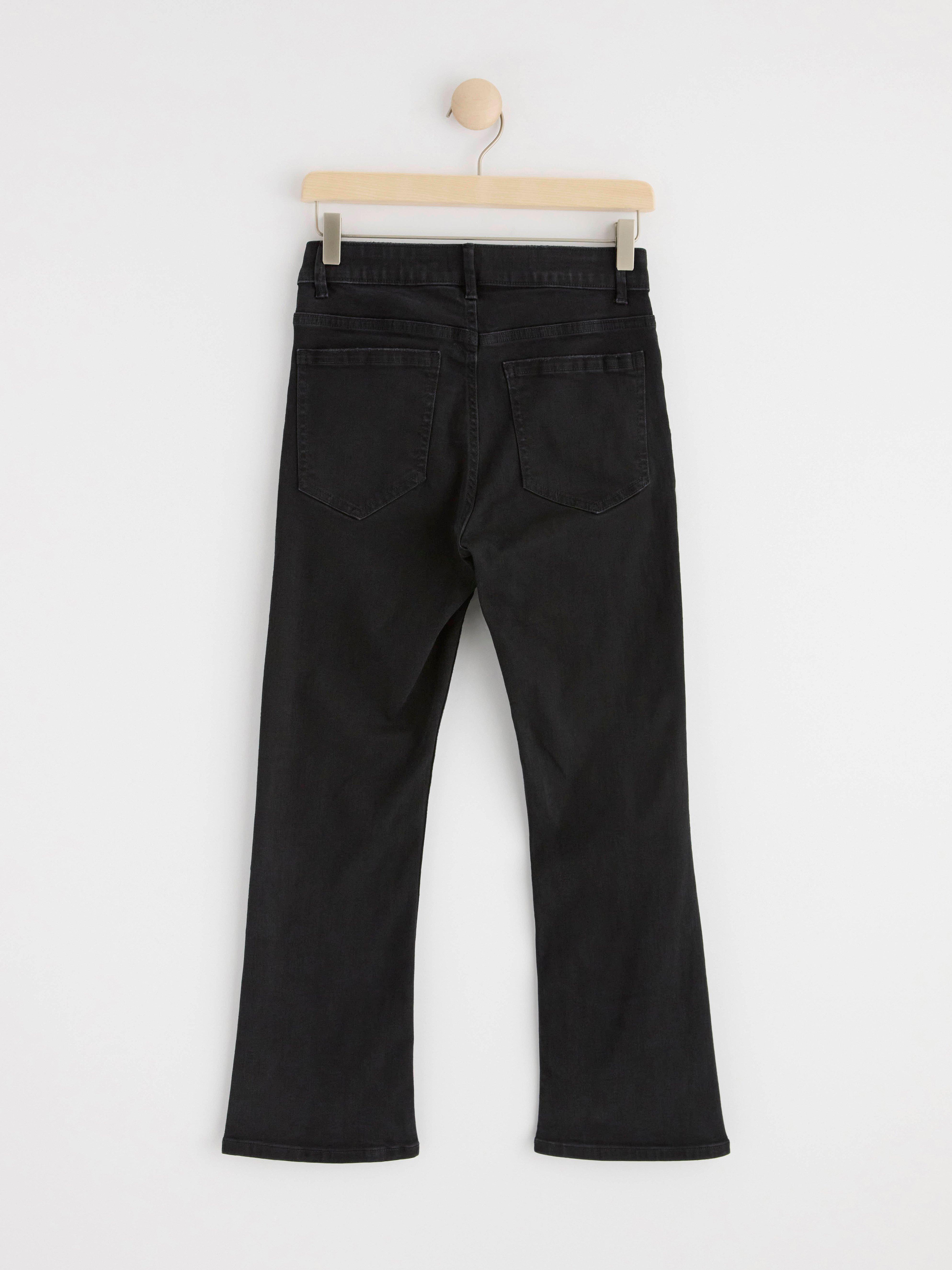 KAREN Flared cropped jeans Black
