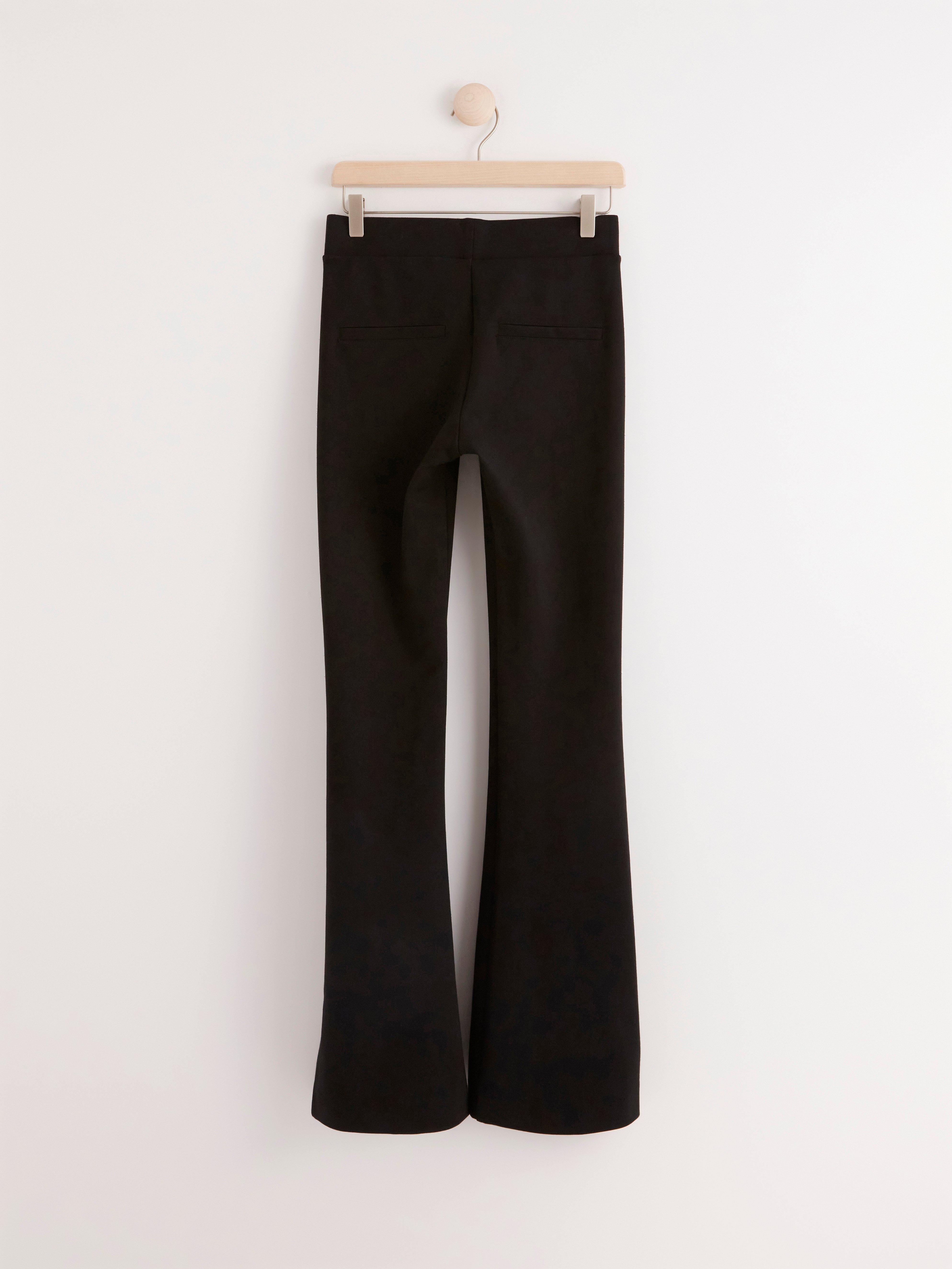 Flared Punto trousers Black