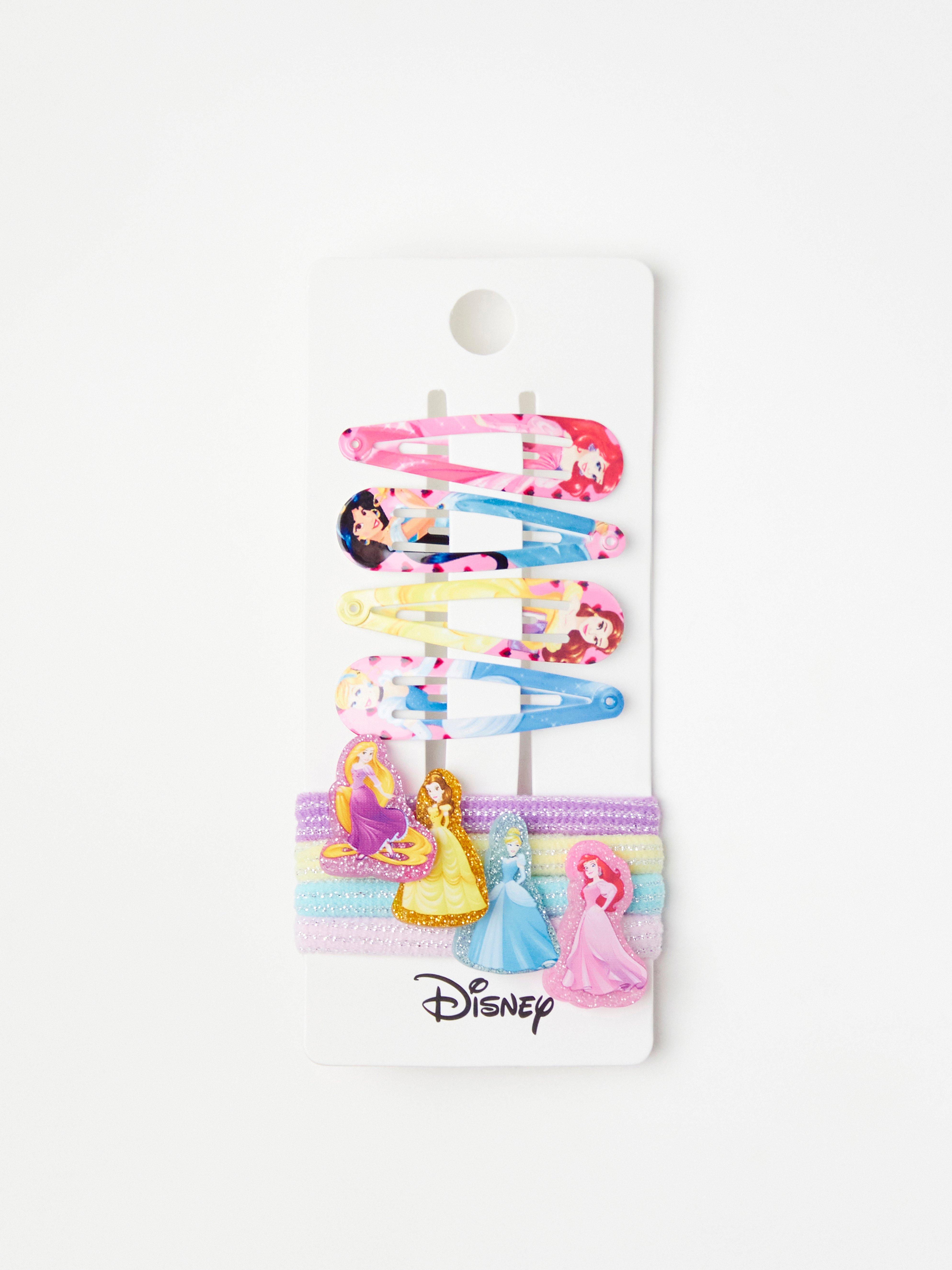 Set with hair clips and hair elastics with Disney motifs Light Pink