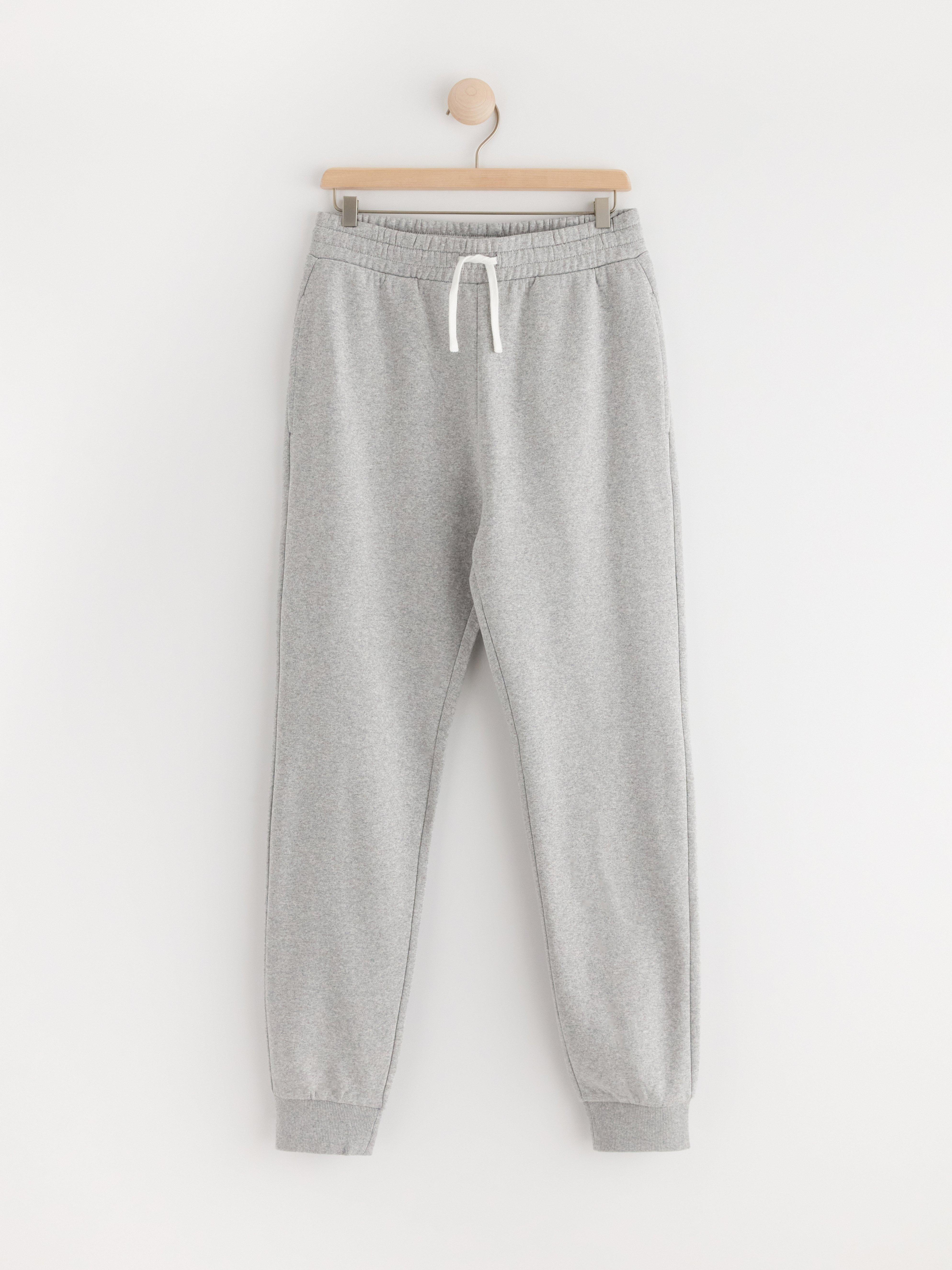 Joggers with brushed inside Grey Melange