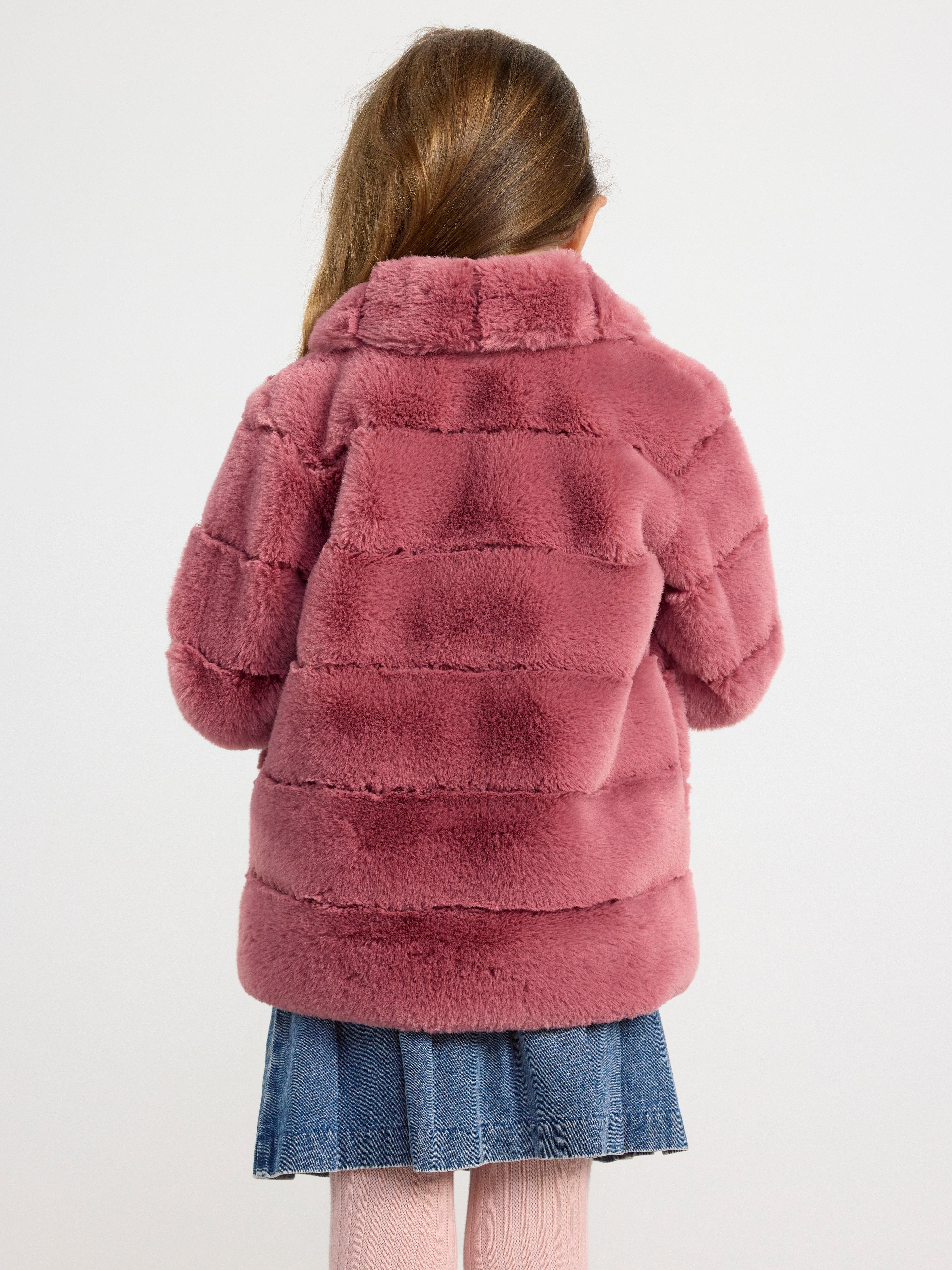 Faux fur jacket Dusty Pink