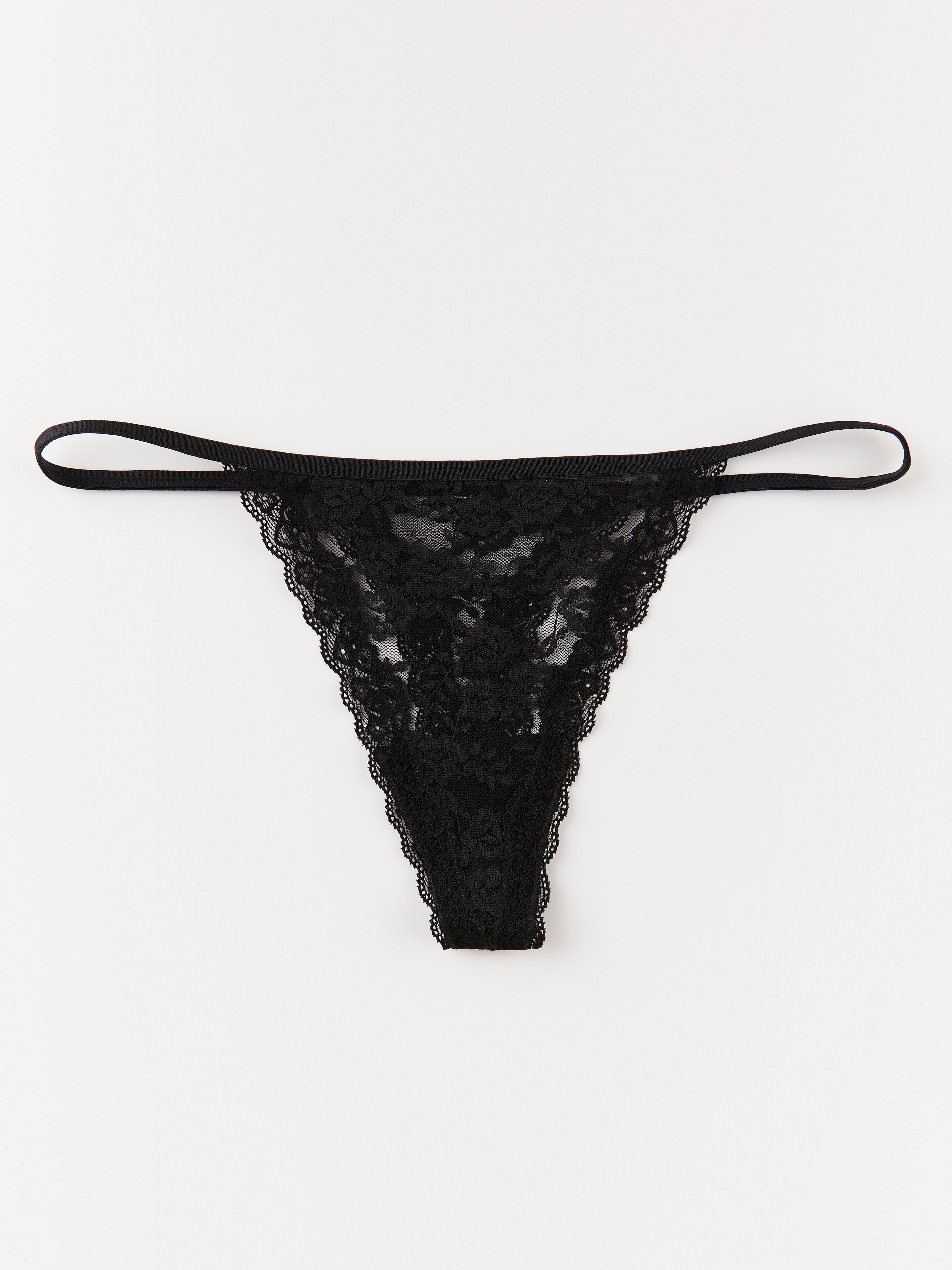 Thong low Black